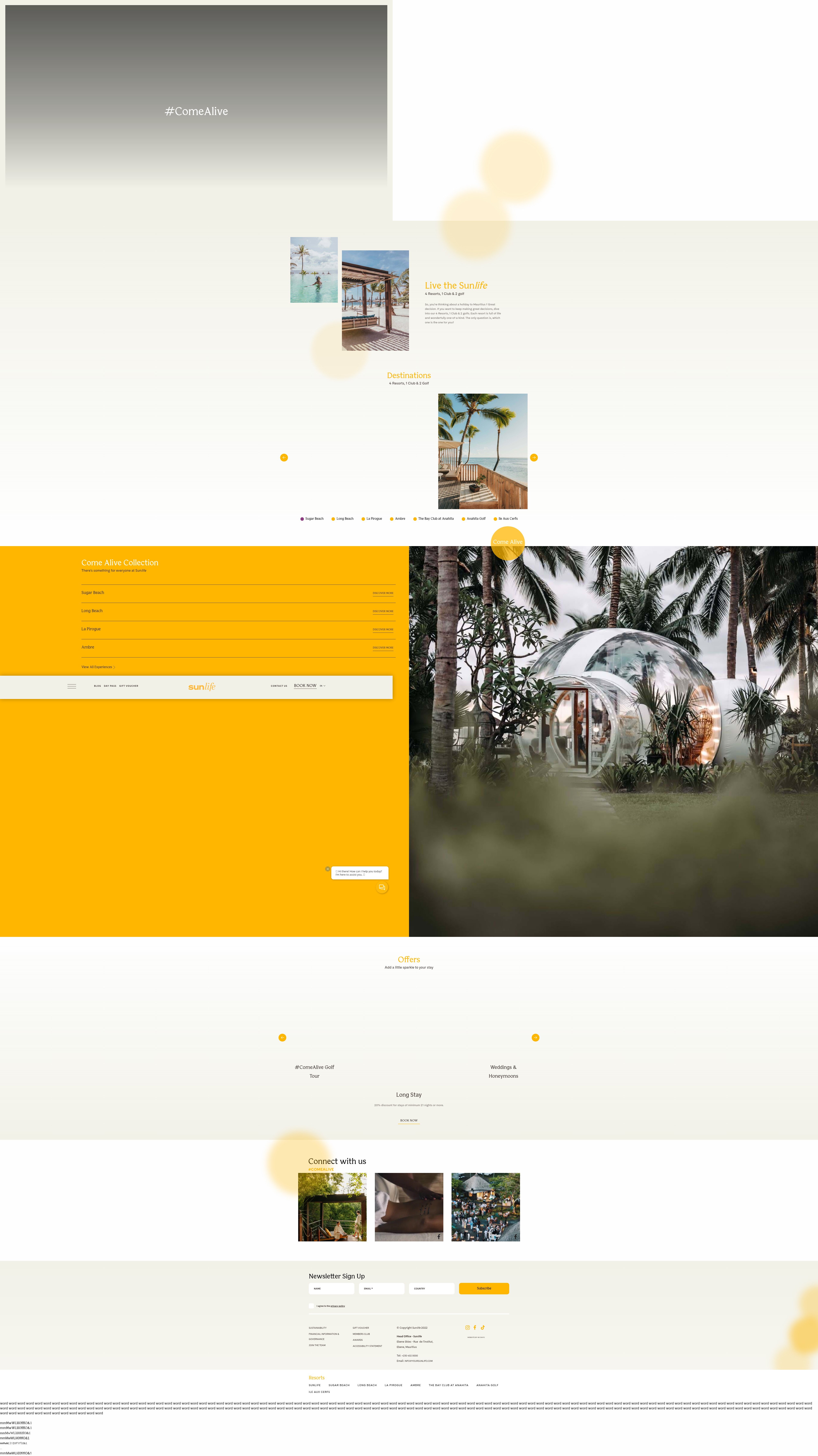Screenshot of www.yoursunlife.com