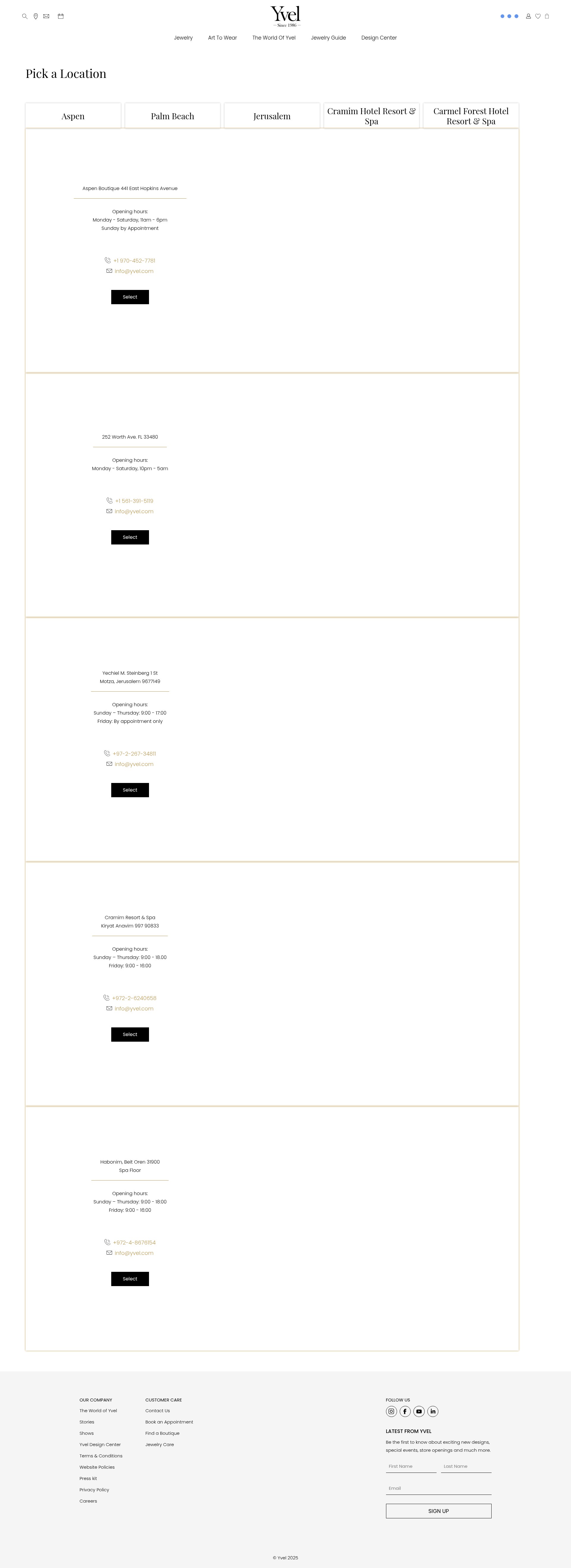 Screenshot of www.yvel.com