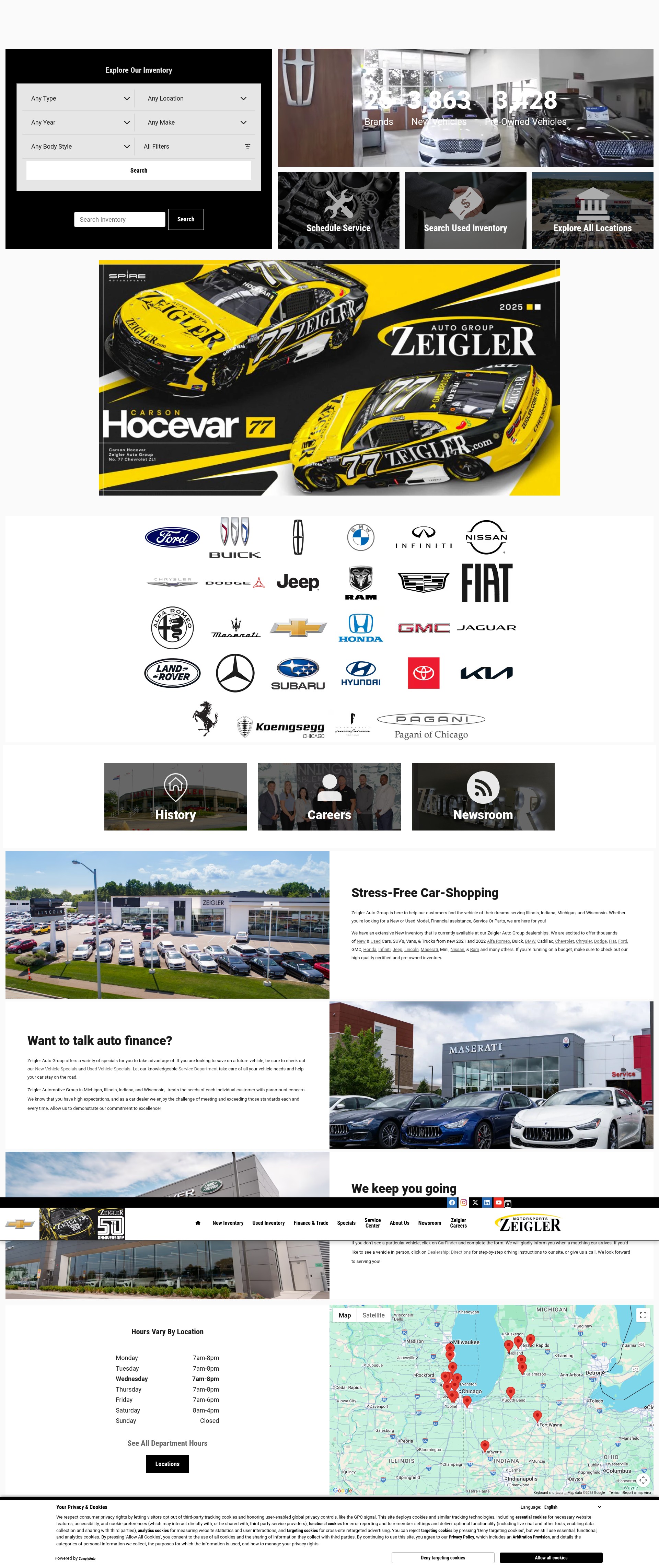 Screenshot of www.zeigler.com