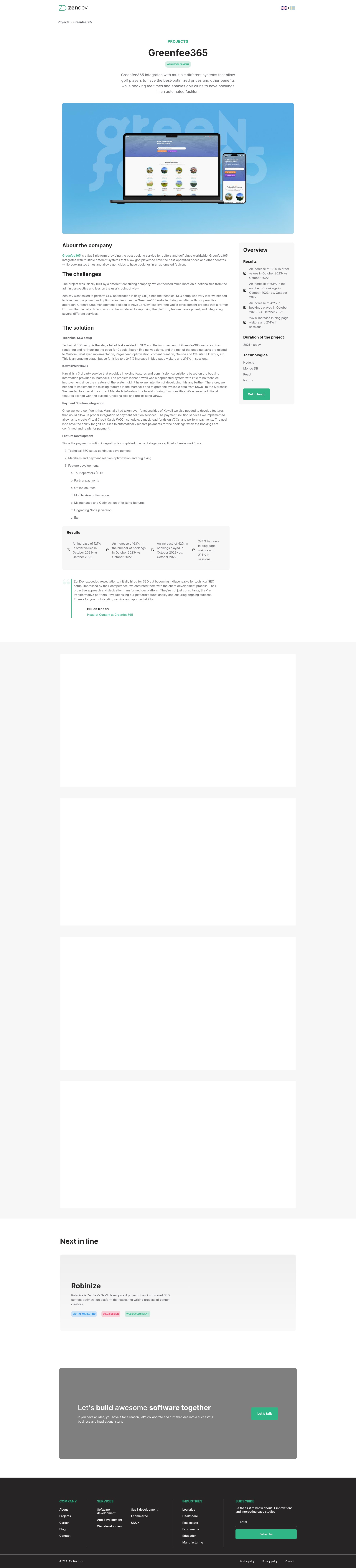 Screenshot of www.zendev.se