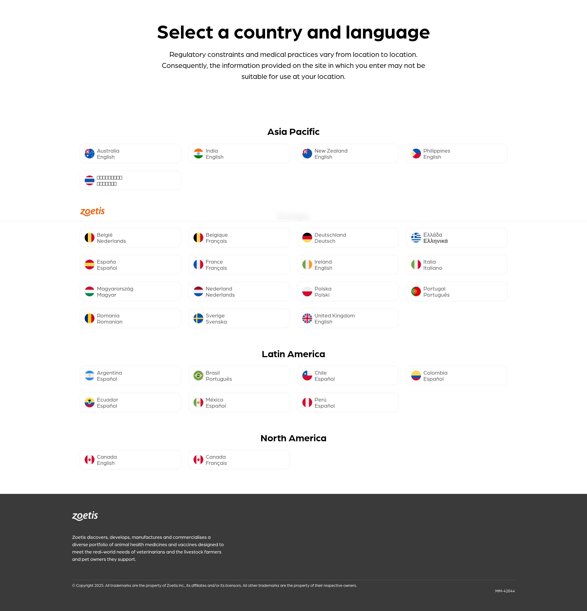 Screenshot of www.zoetispets.com