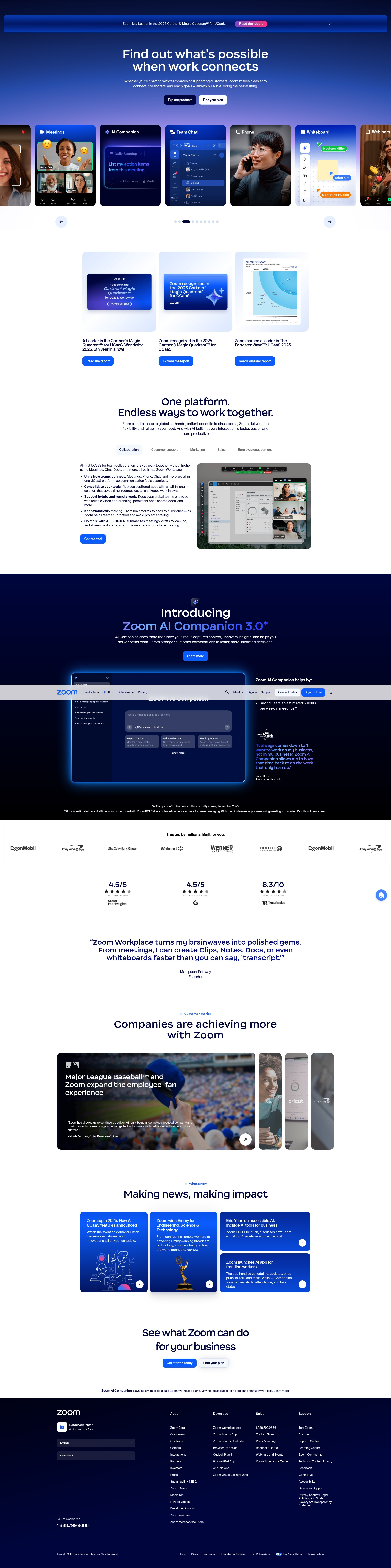 Screenshot of www.zoom.com