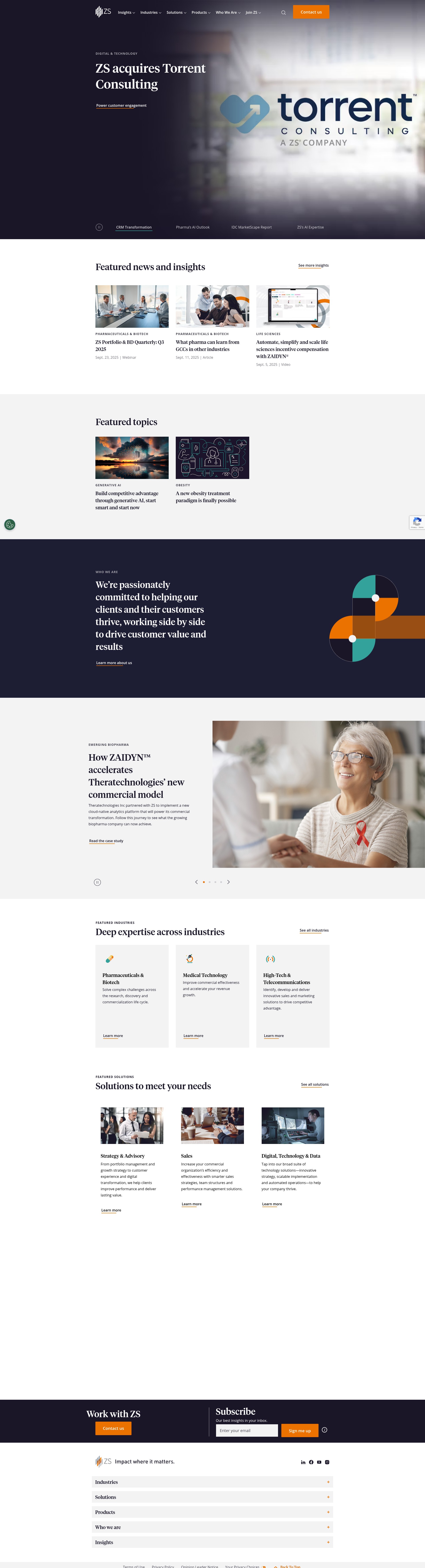 Screenshot of www.zs.com