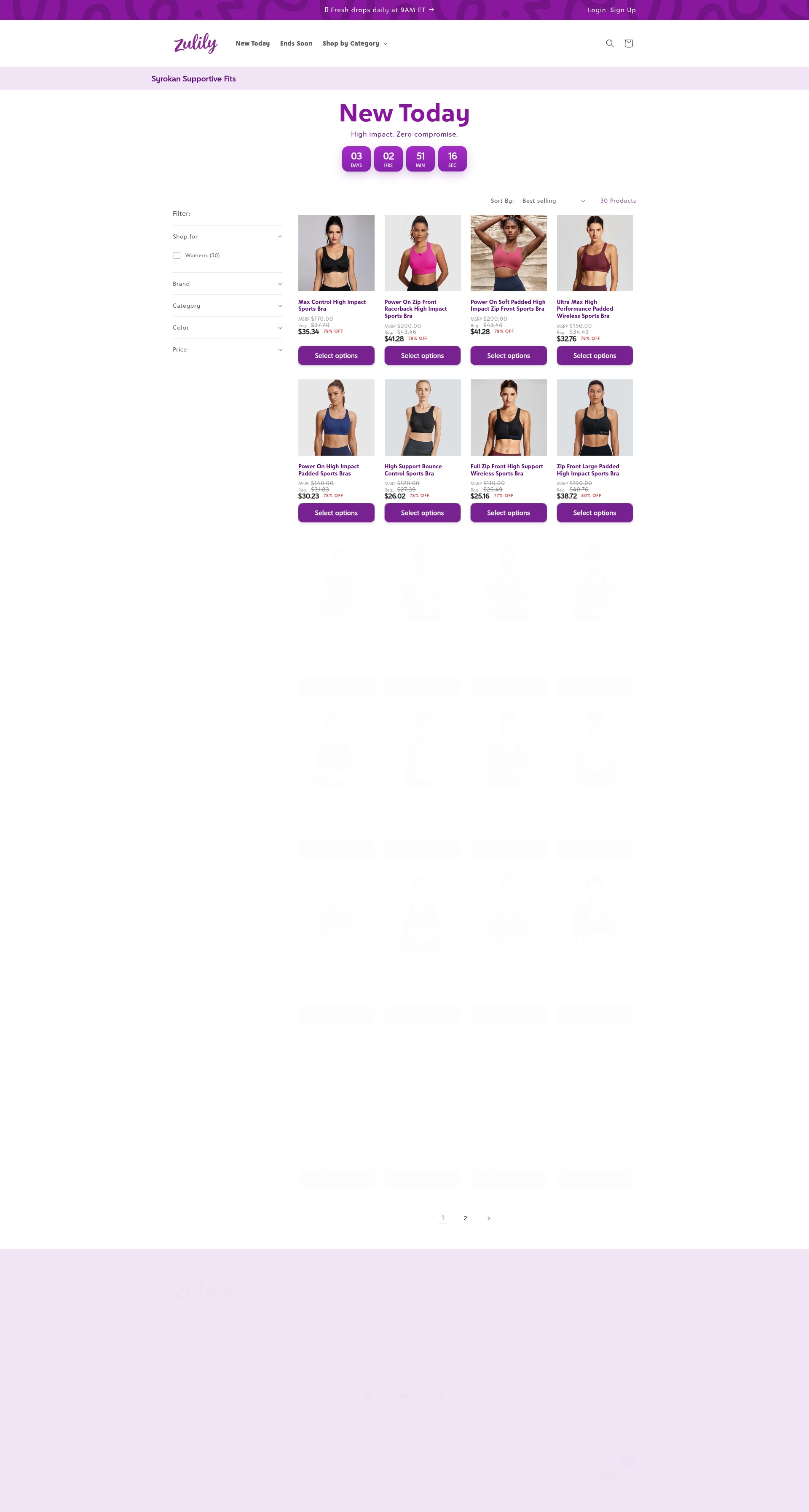 Screenshot of www.zulily.com