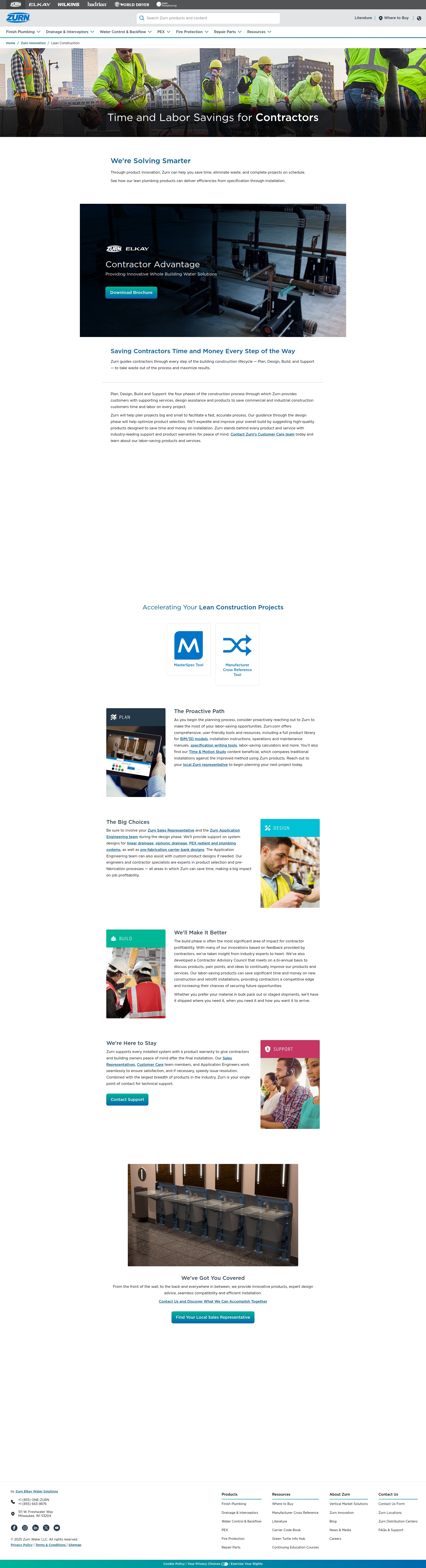 Screenshot of www.zurn.com