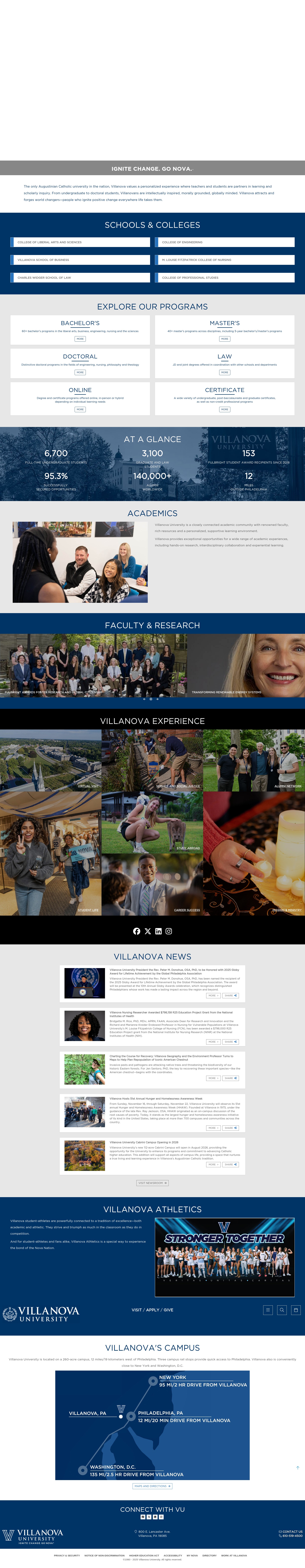 Screenshot of www1.villanova.edu