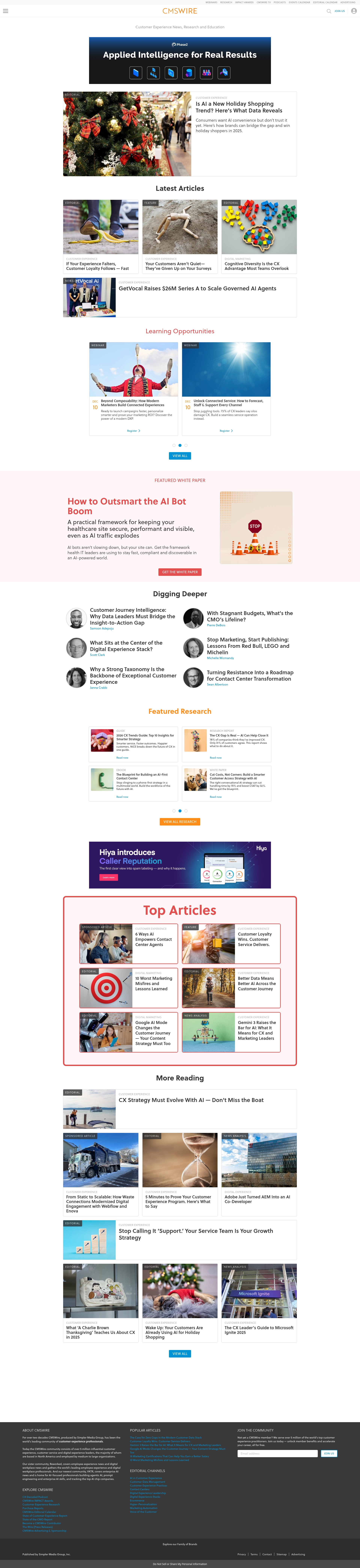 Screenshot of www2.cmswire.com