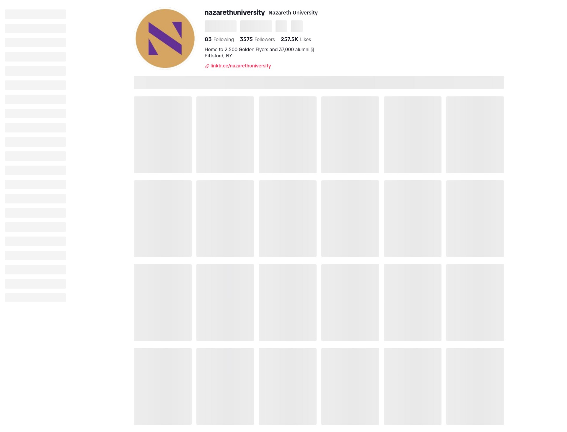Screenshot of www2.naz.edu