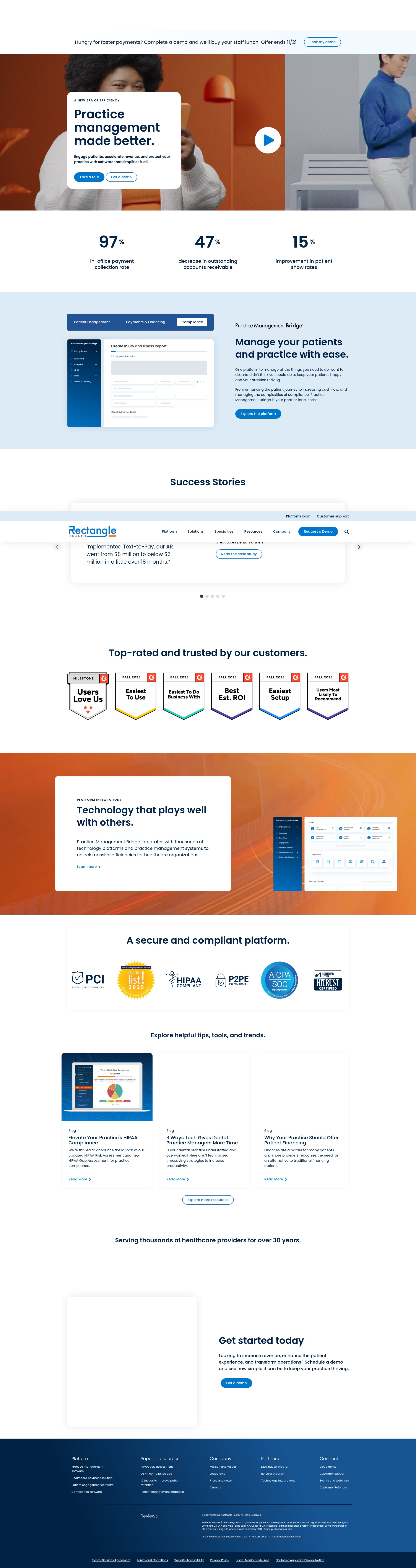 Screenshot of www2.rectanglehealth.com