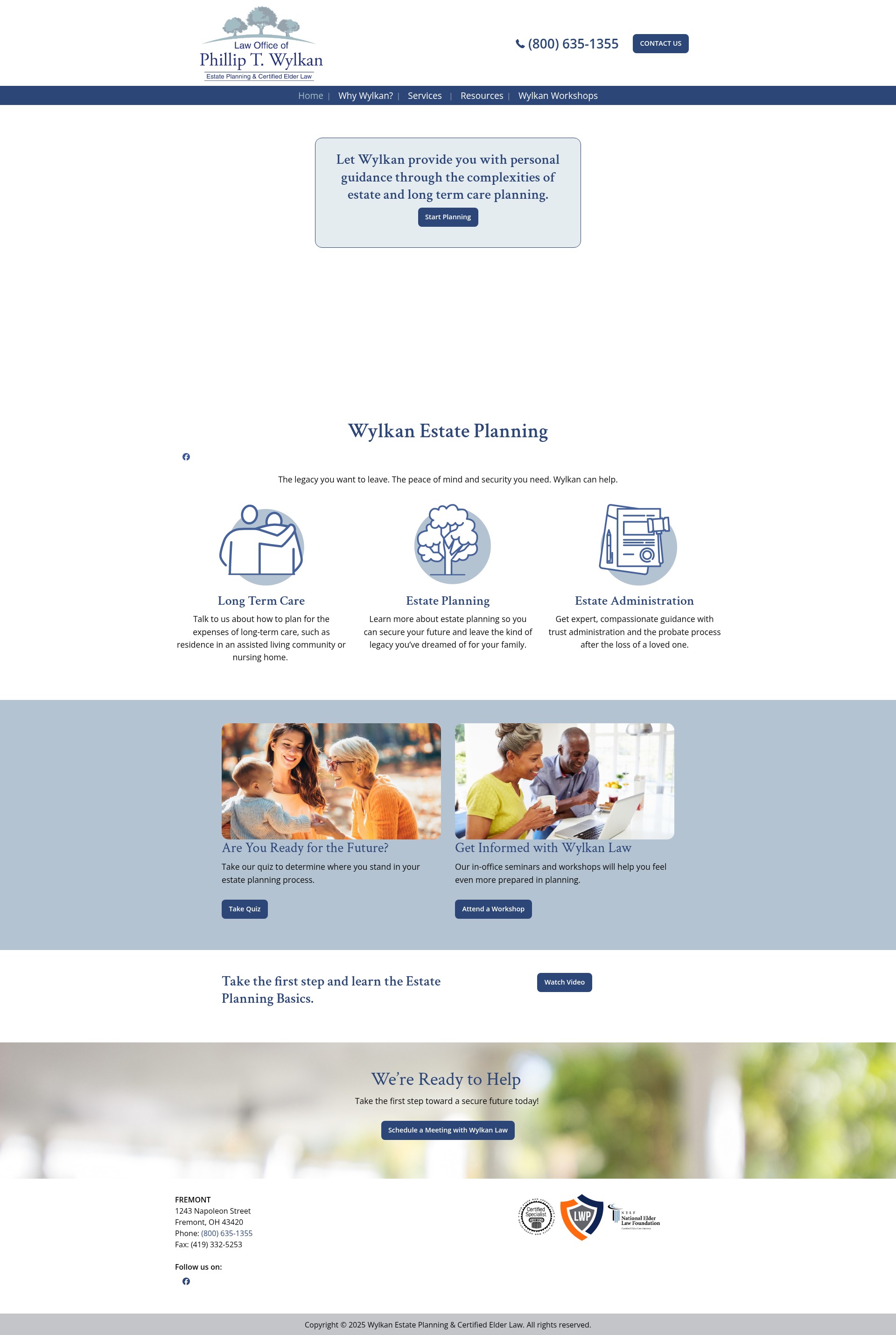 Screenshot of wylkanlaw.com