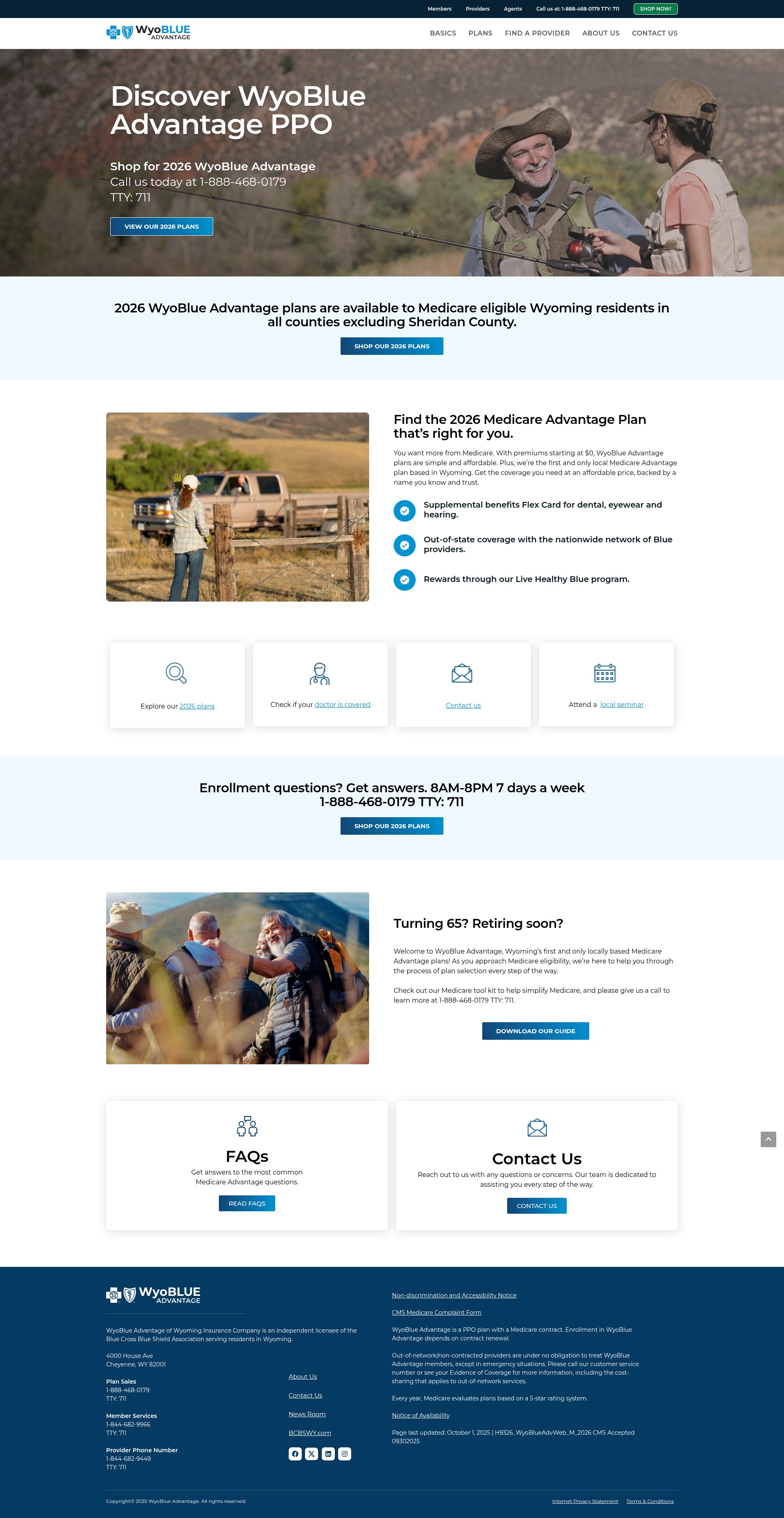 Screenshot of wyoblueadvantage.com