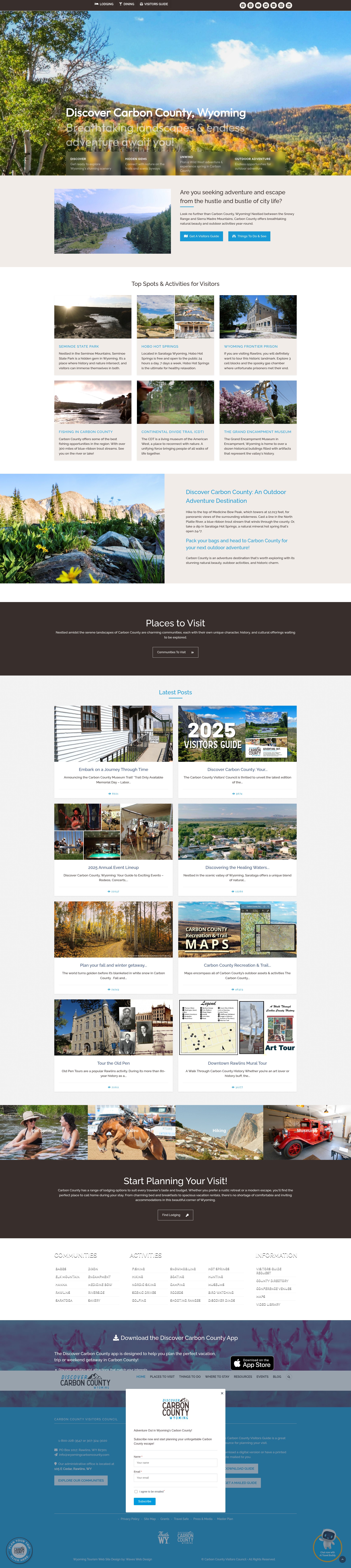 Screenshot of wyomingcarboncounty.com
