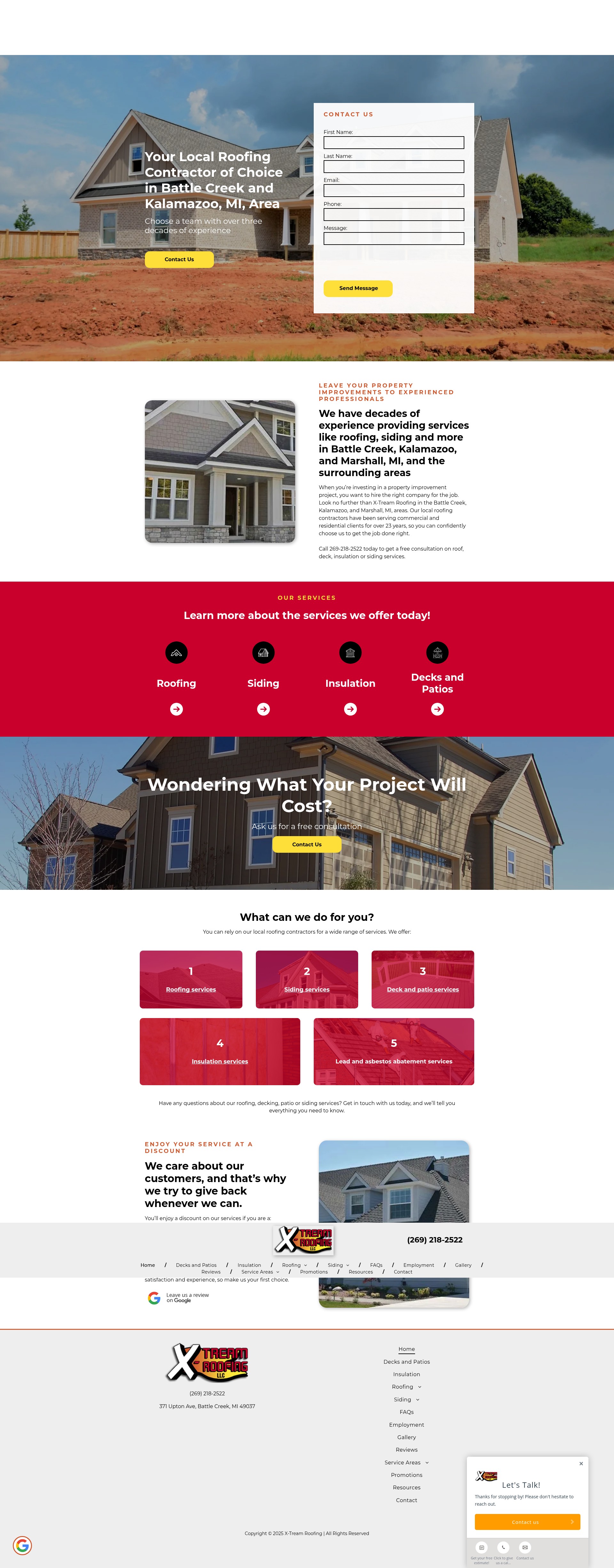 Screenshot of x-treamroofingllc.com