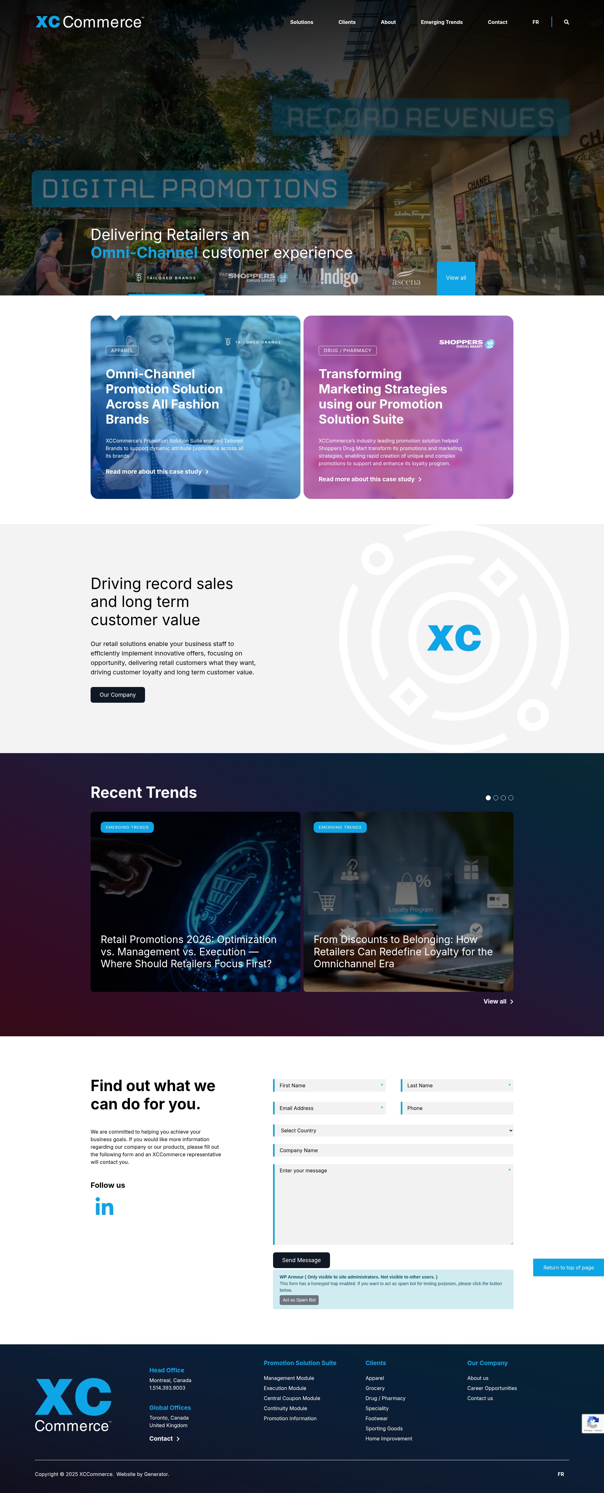 Screenshot of xccommerce.com