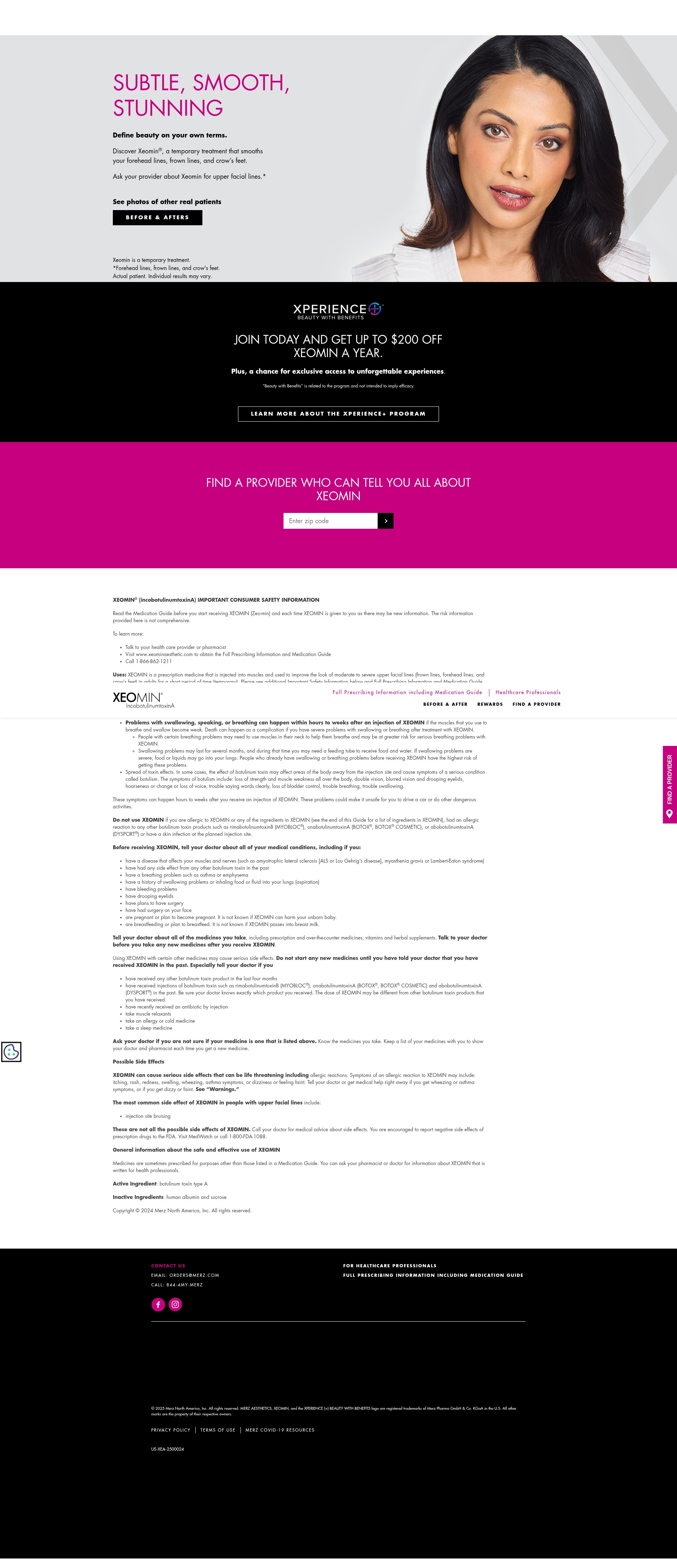 Screenshot of xeominaesthetic.com