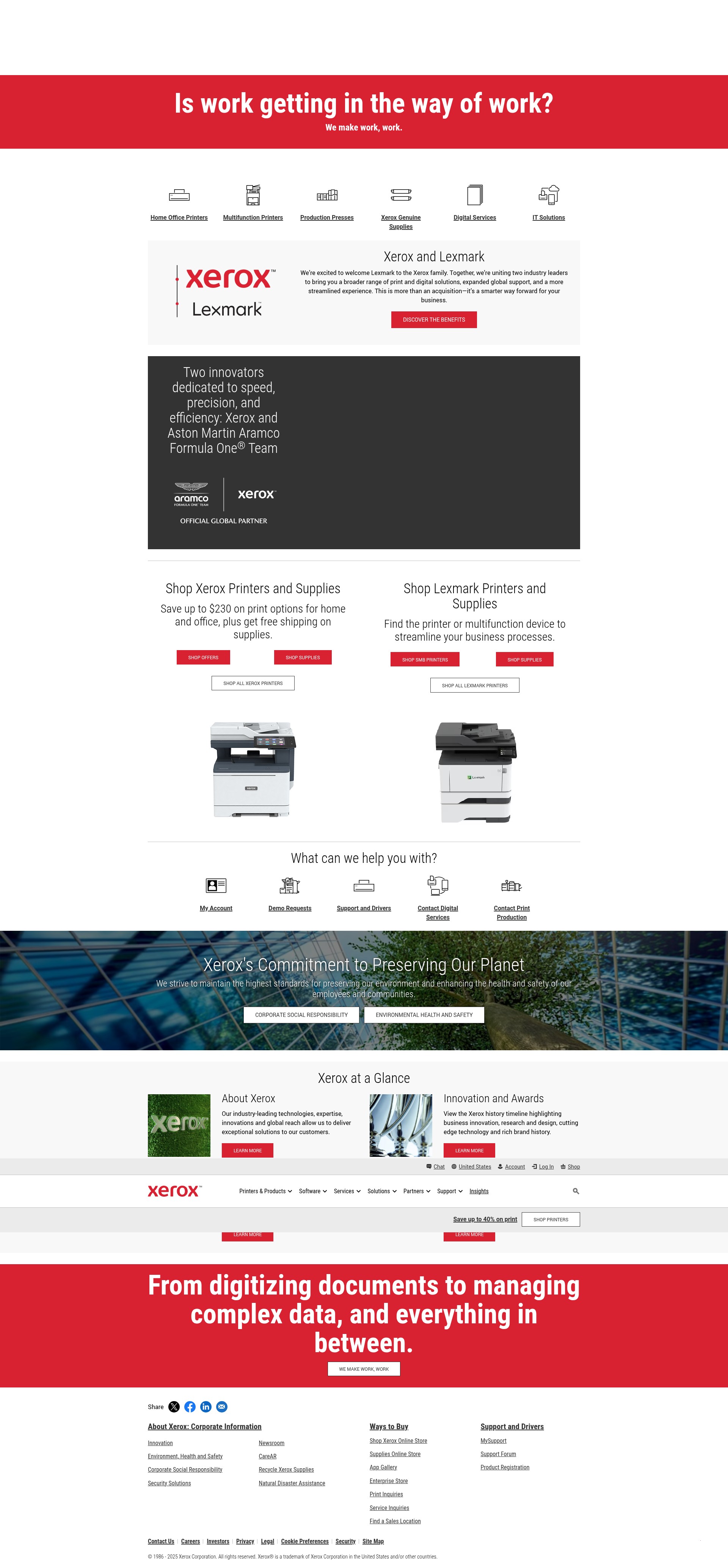 Screenshot of xerox.com