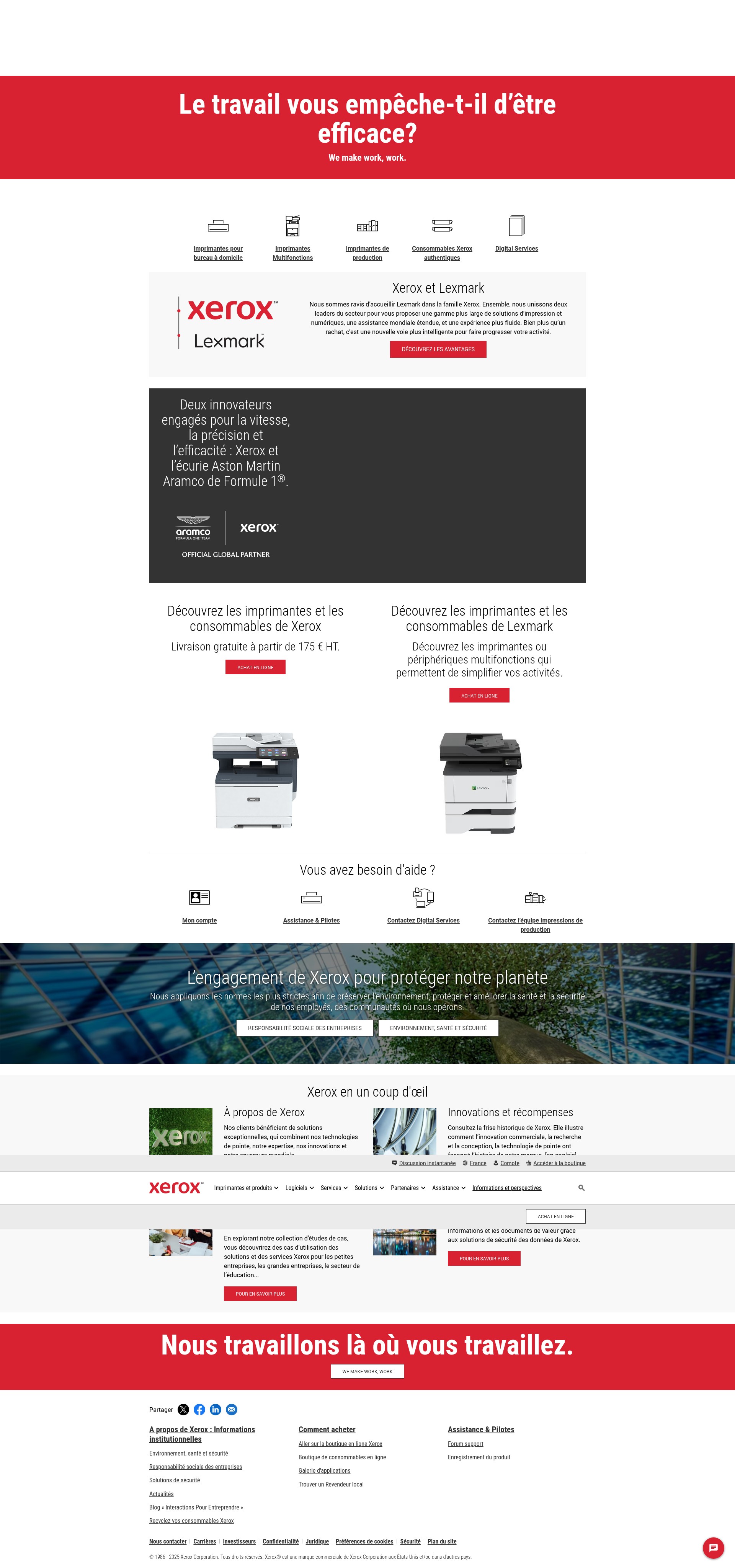 Screenshot of xerox.fr