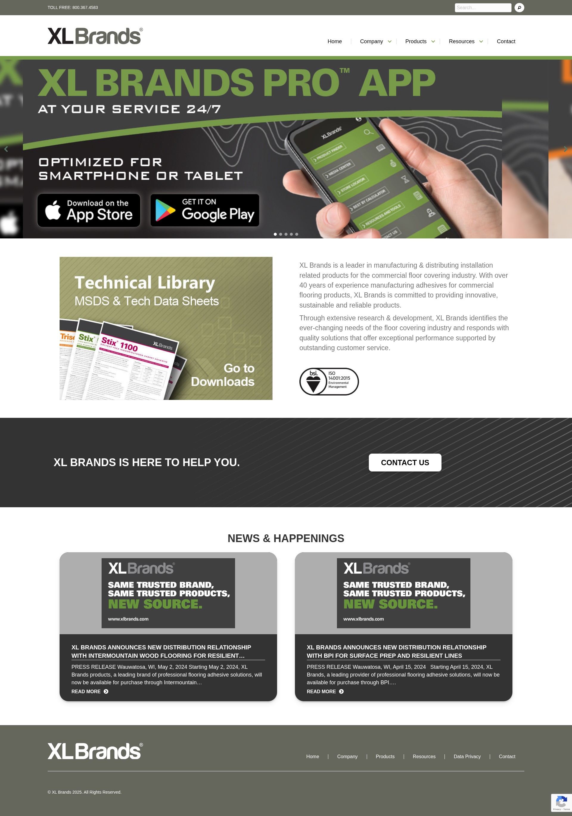 Screenshot of xlbrands.com