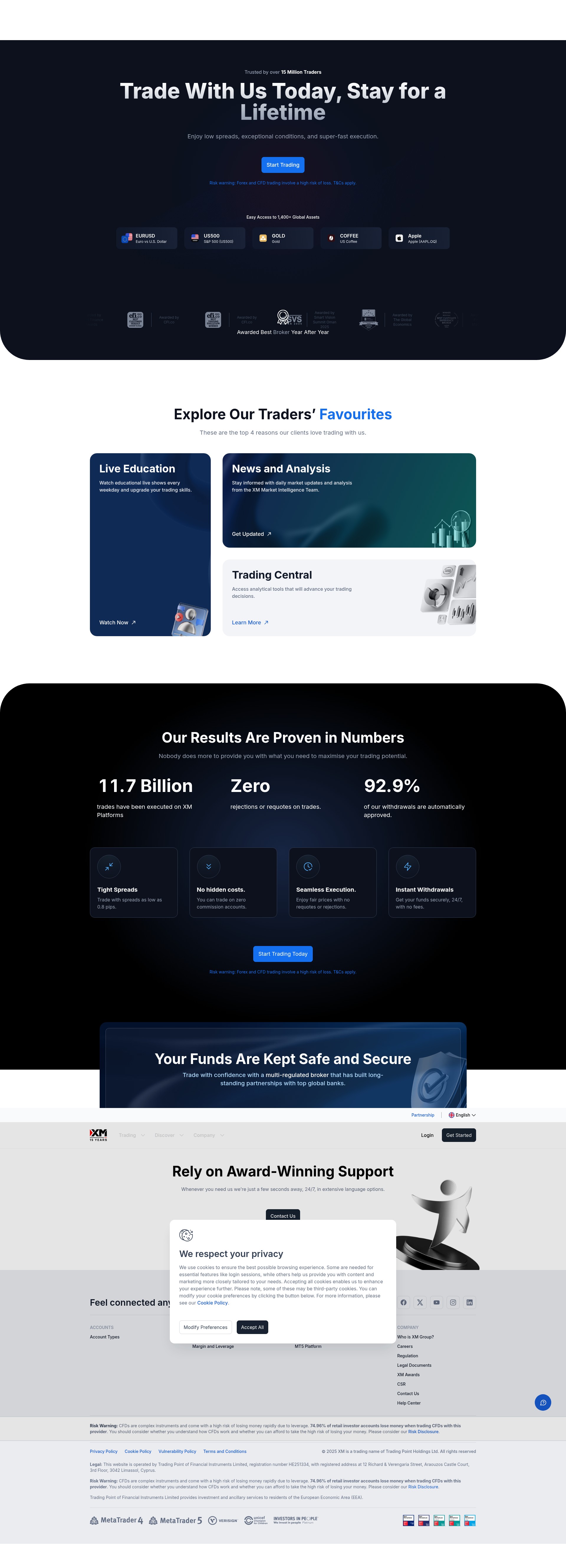 Screenshot of xm.com