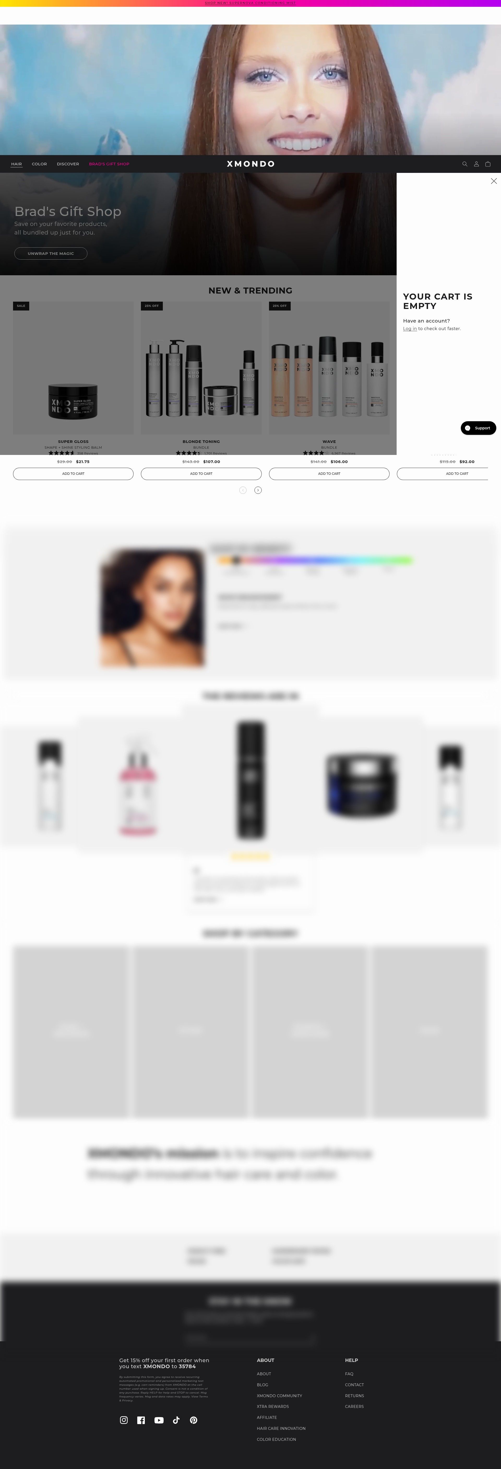 Screenshot of xmondohair.com