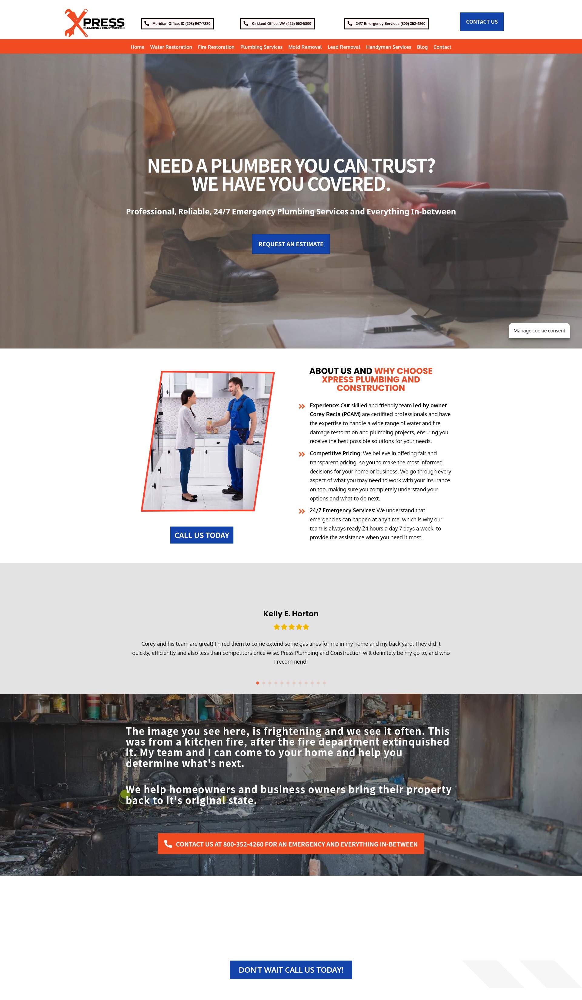 Screenshot of xpressplumbingandconstruction.com