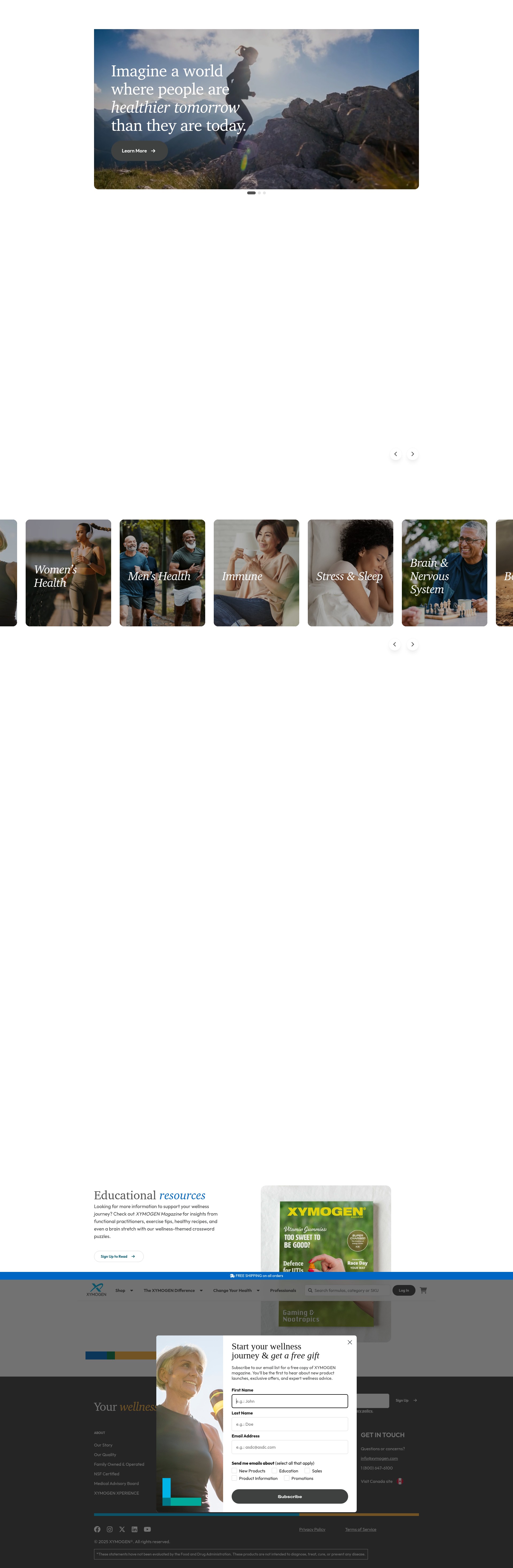Screenshot of xymogen.com