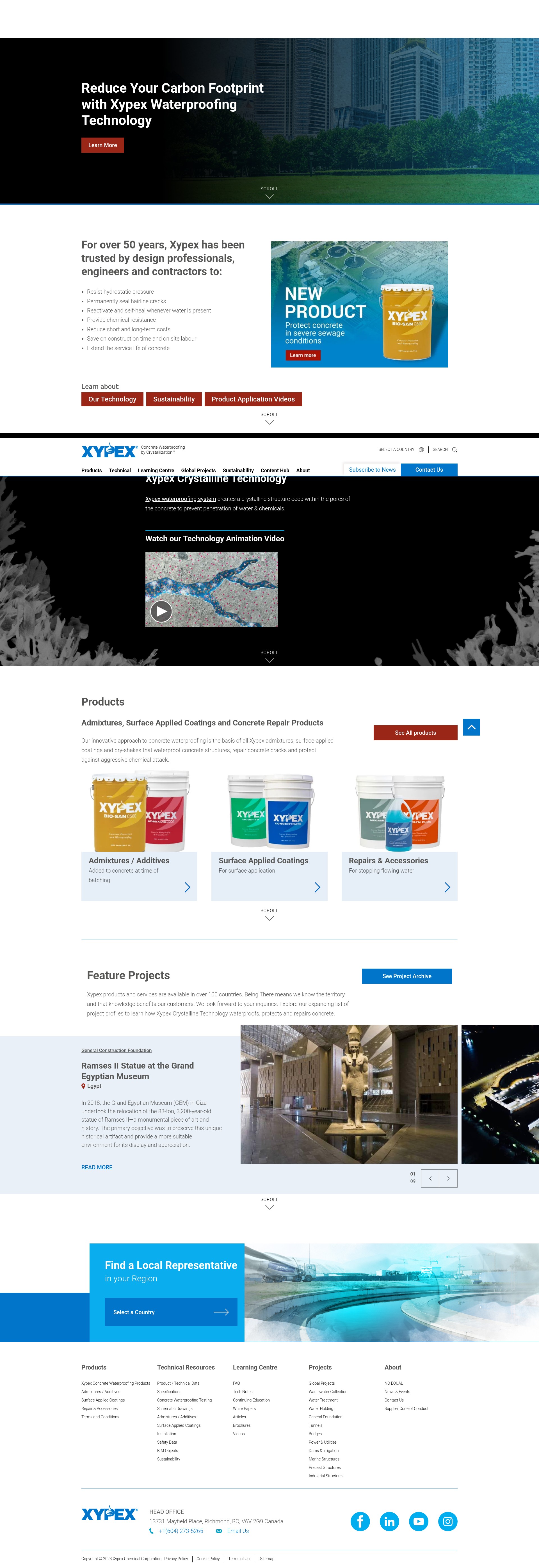 Screenshot of xypex.com