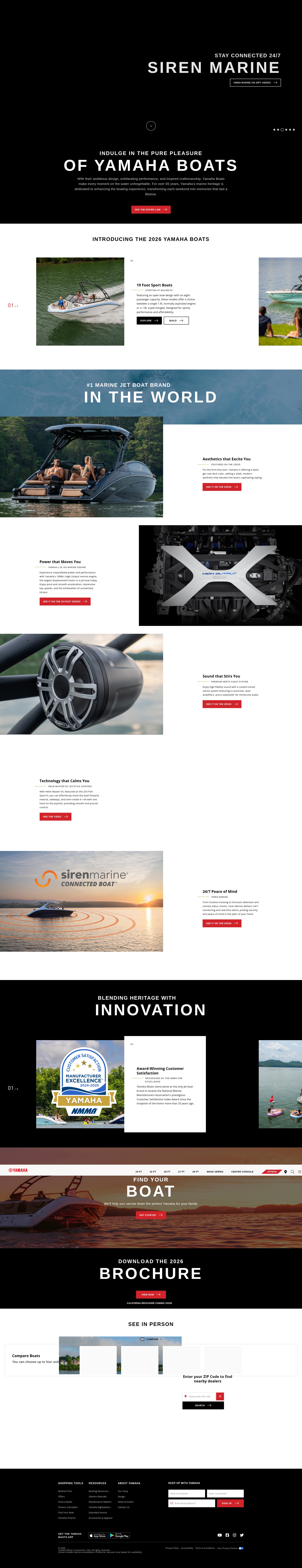Screenshot of yamahaboats.com