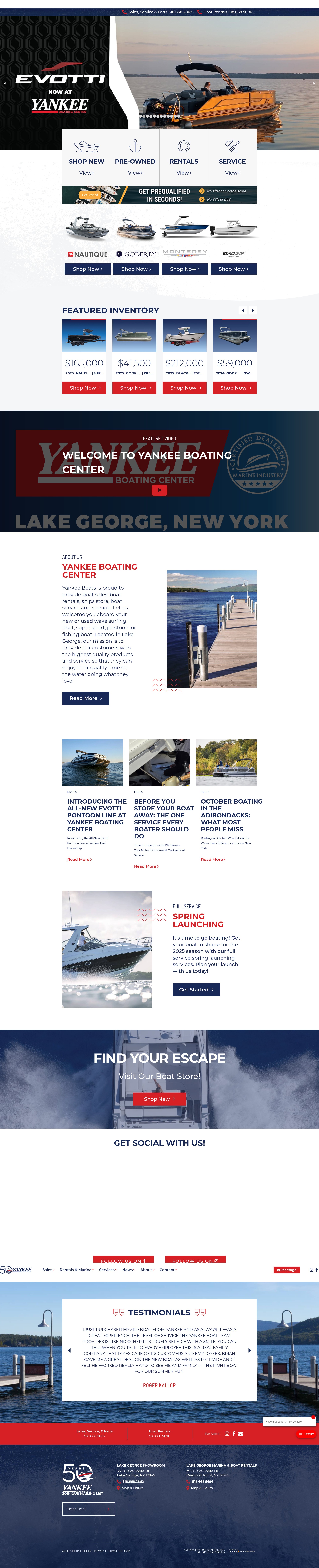 Screenshot of yankeeboat.com