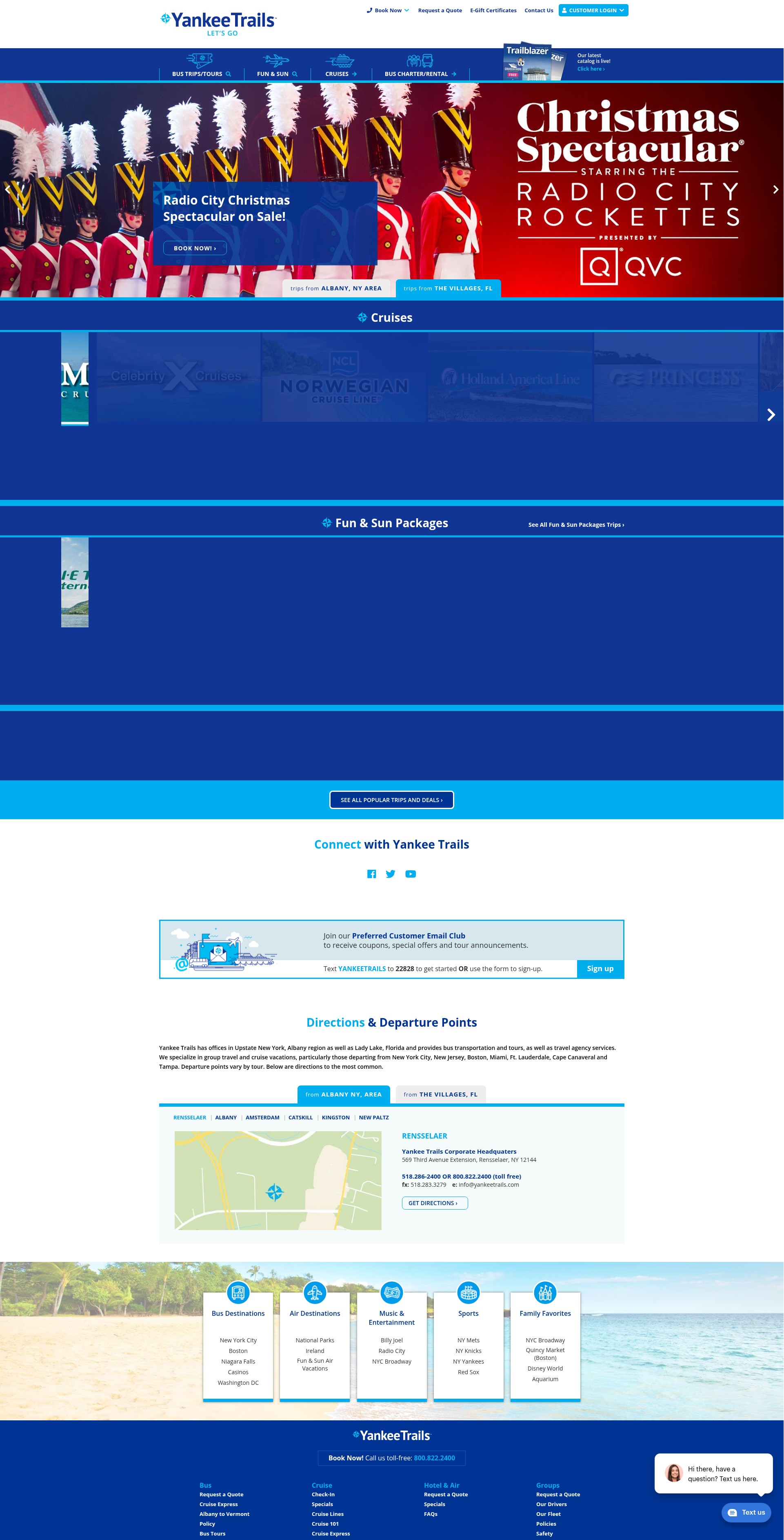 Screenshot of yankeetrails.com