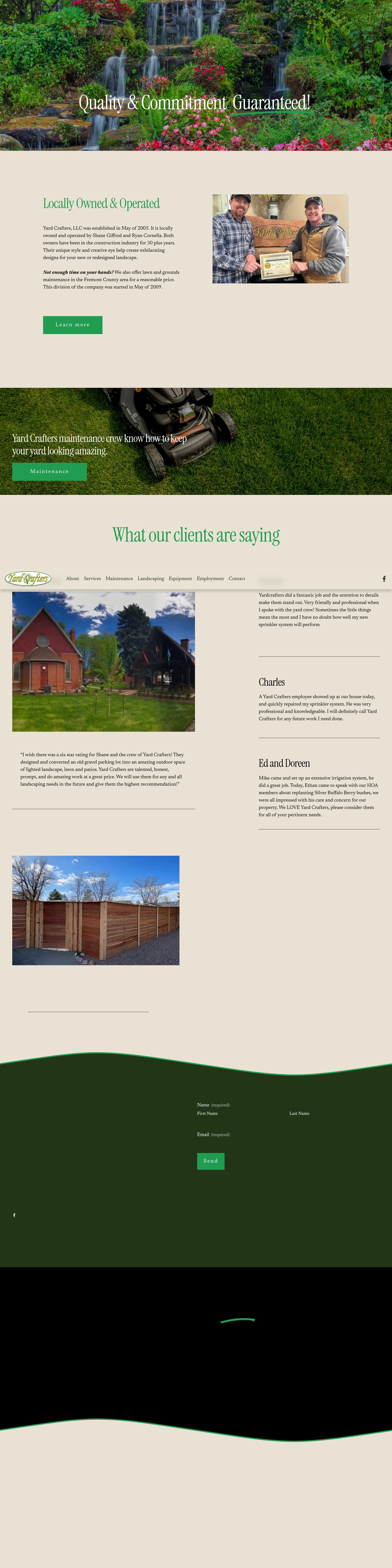 Screenshot of yardcraftersco.com