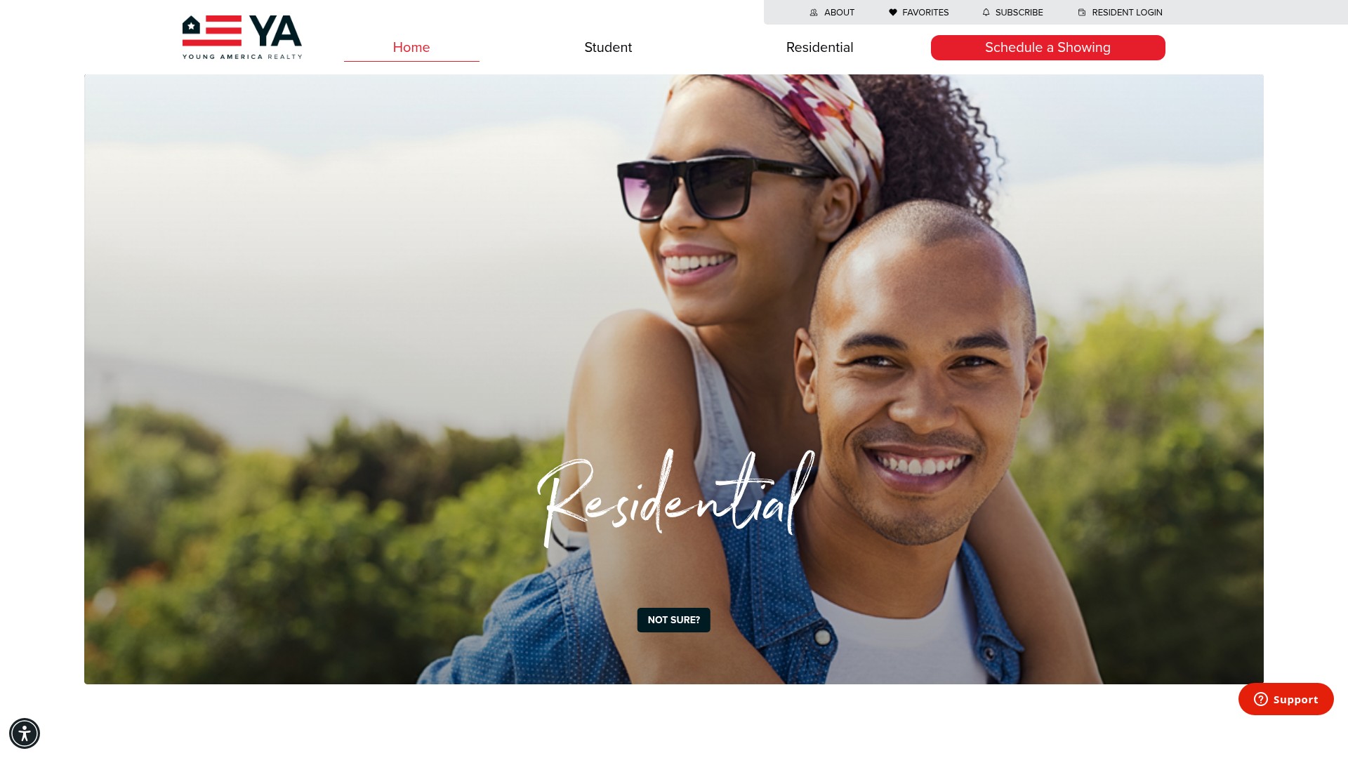 Screenshot of yarealty.com