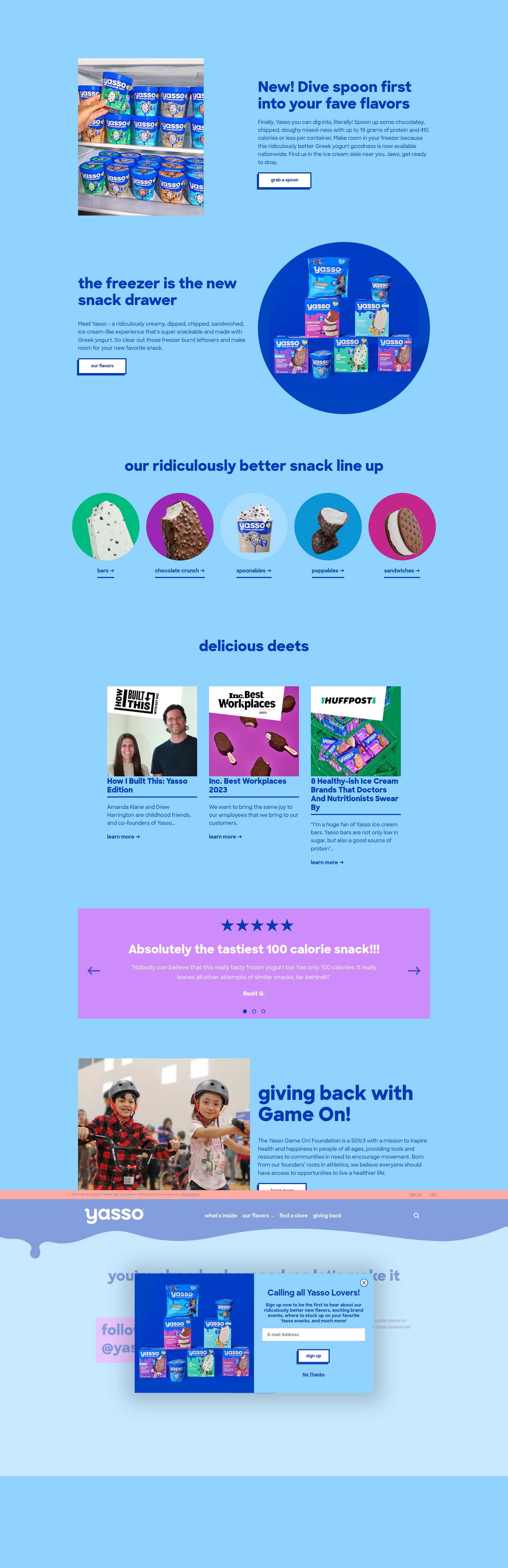 Screenshot of yasso.com
