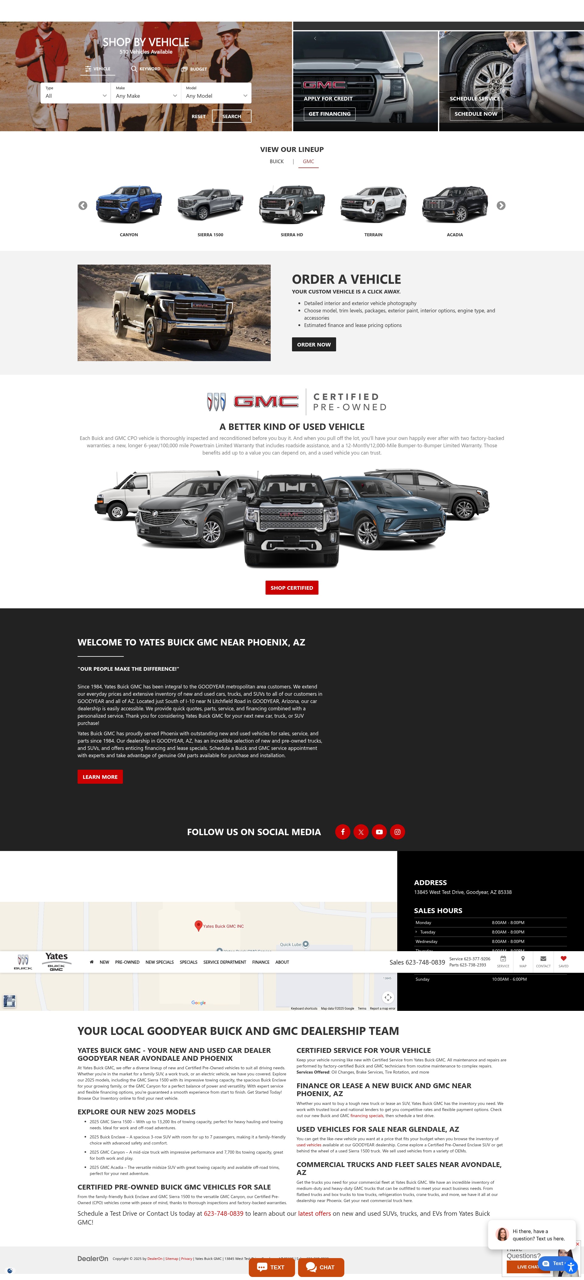 Screenshot of yatesbuickgmc.com