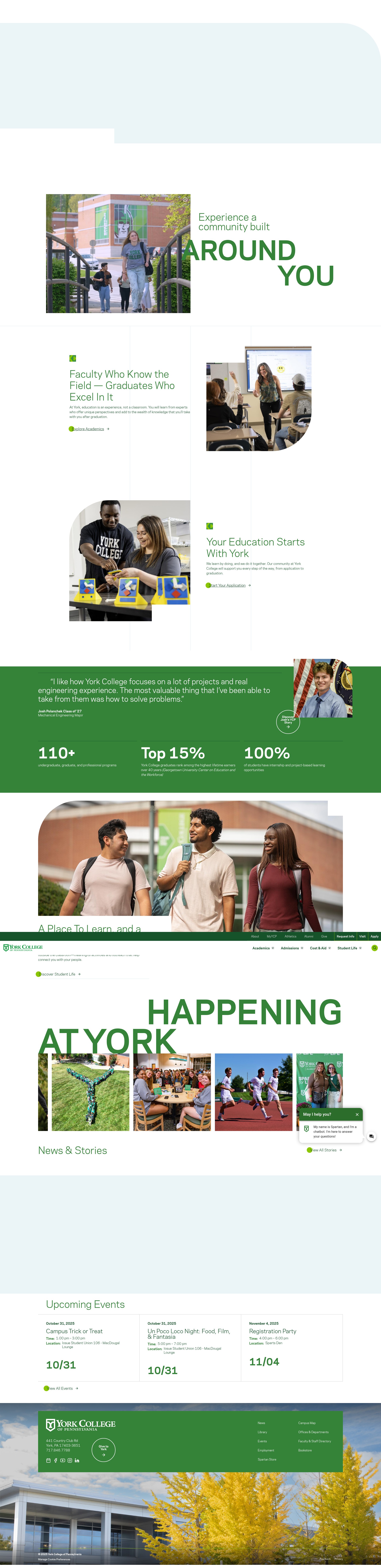 Screenshot of ycp.edu
