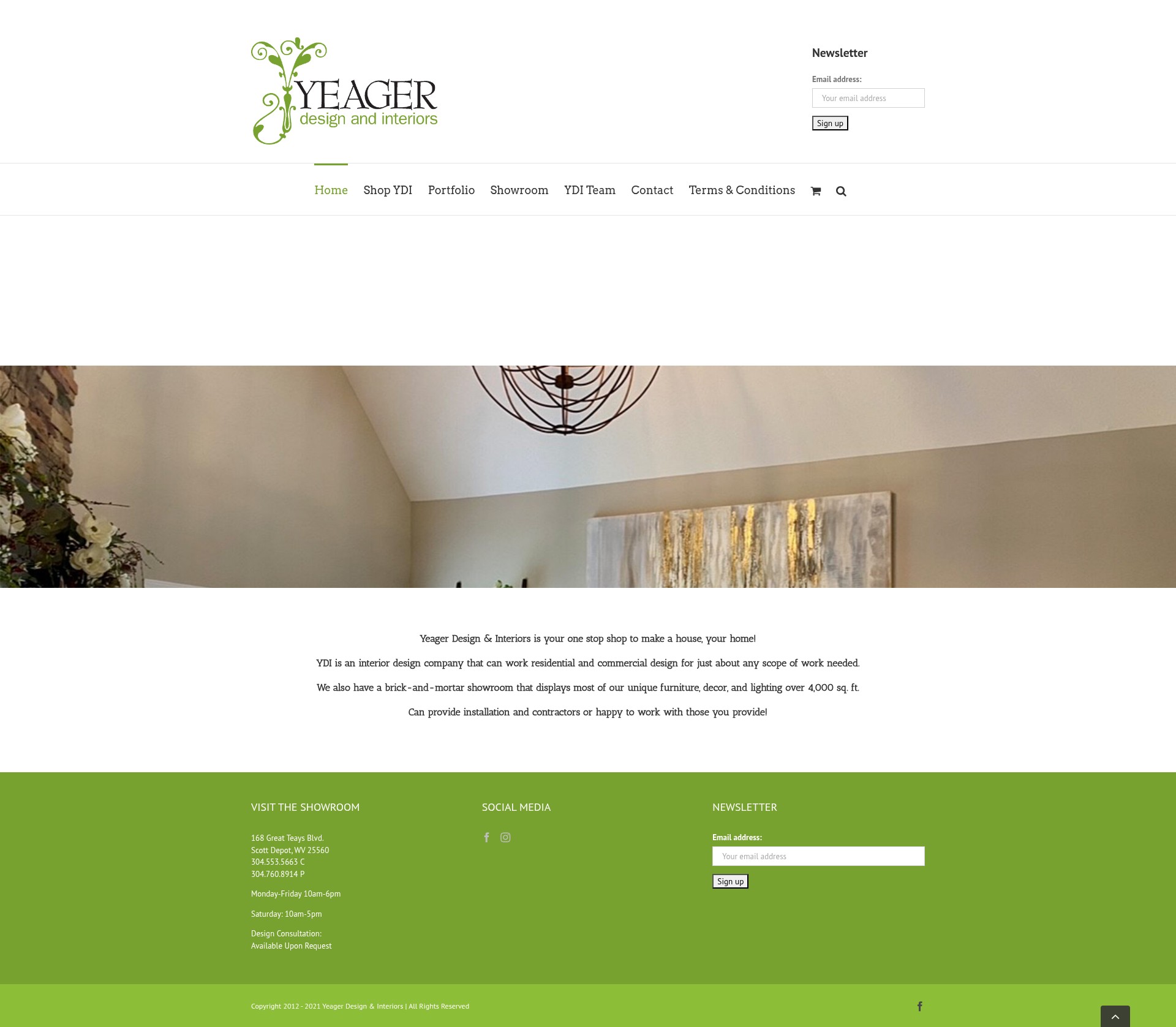 Screenshot of yeagerdesignandinteriors.com