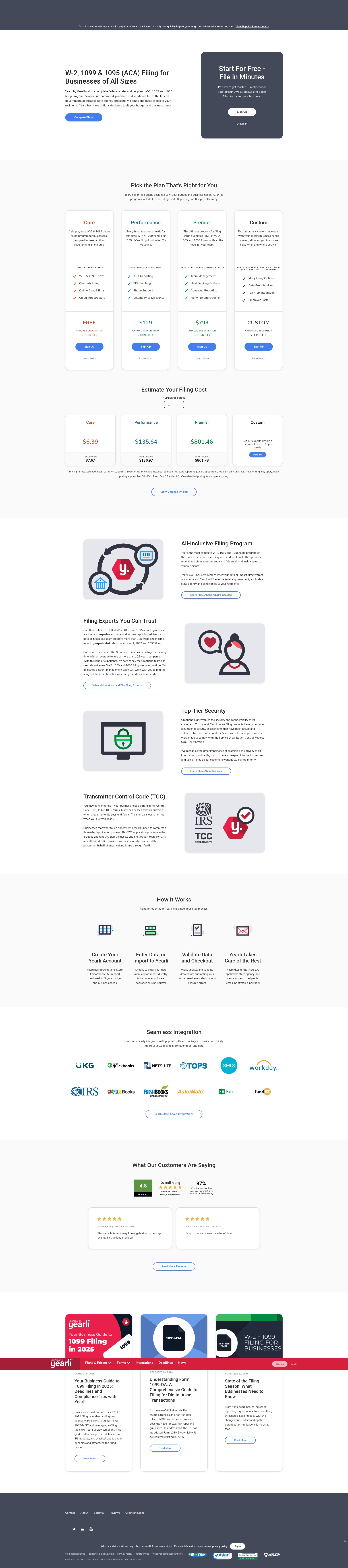 Screenshot of yearli.com