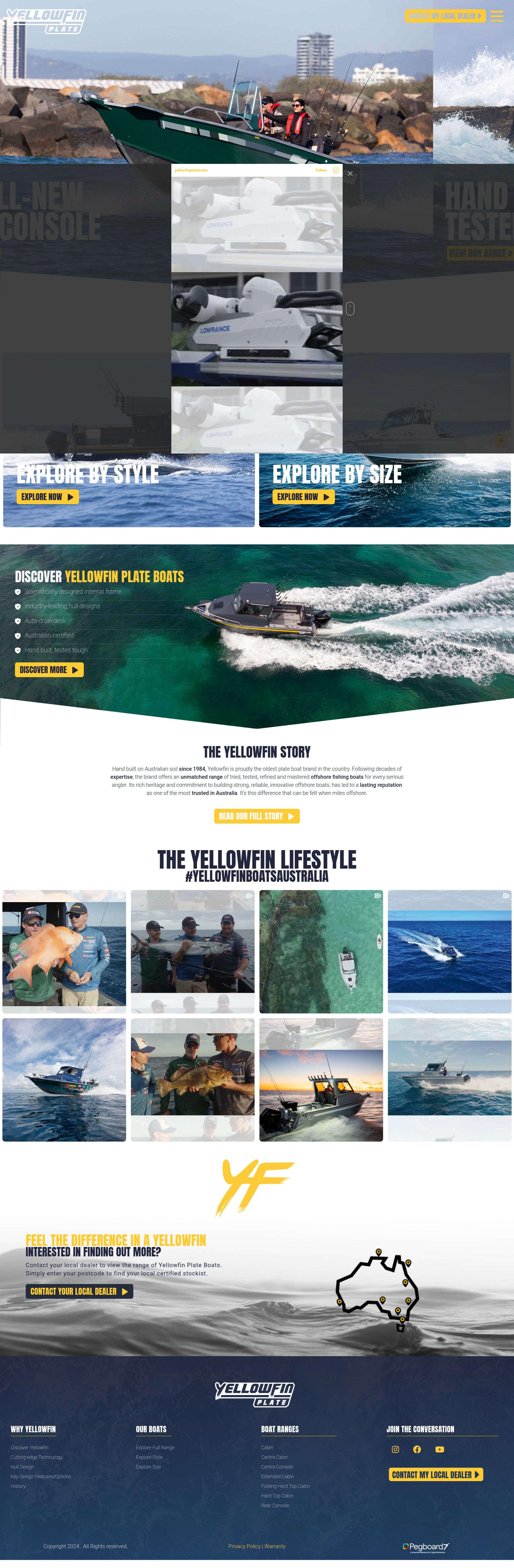 Screenshot of yellowfinplateboats.com.au