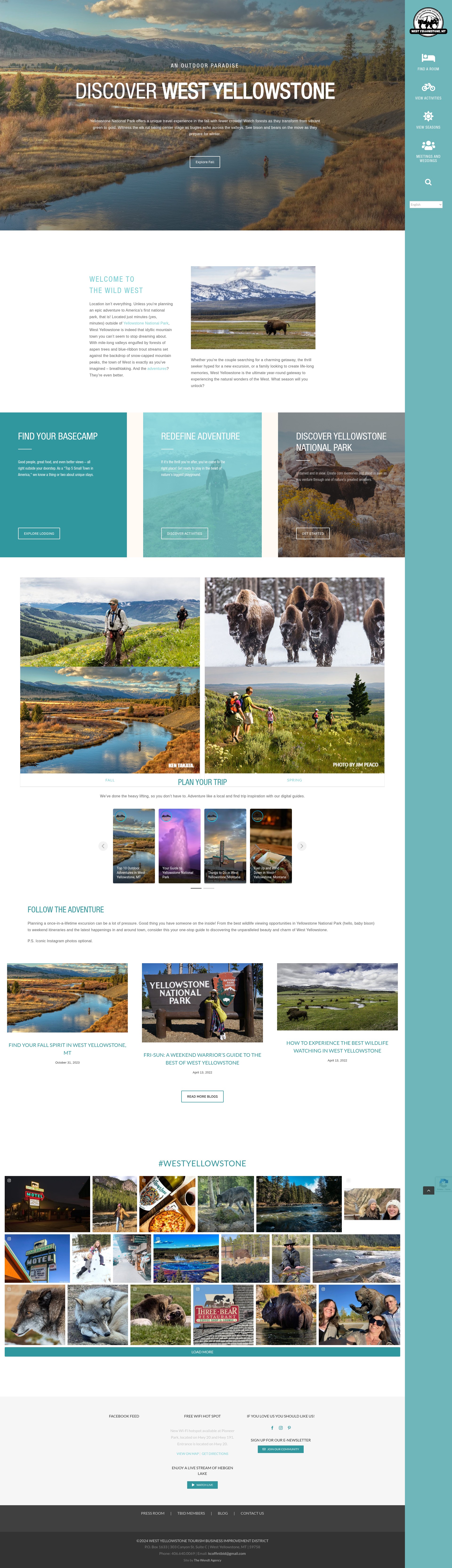 Screenshot of yellowstonedestination.com