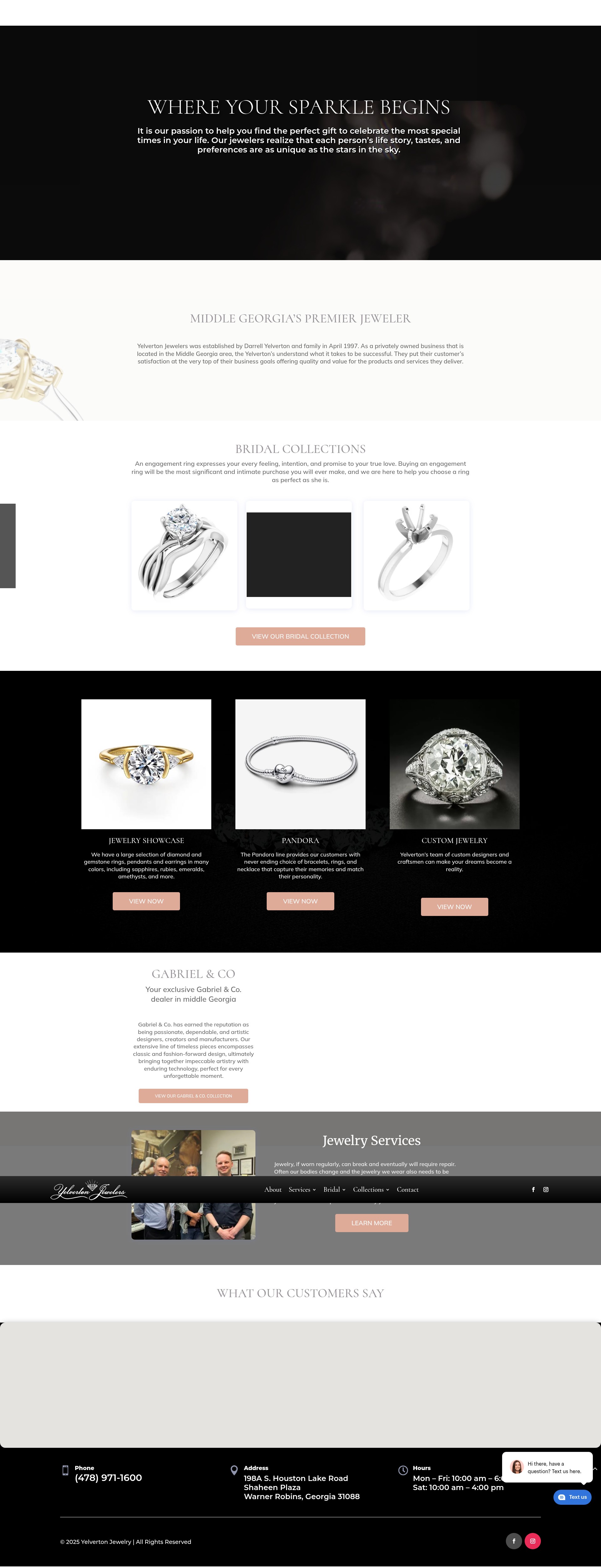 Screenshot of yelvertonjewelers.com
