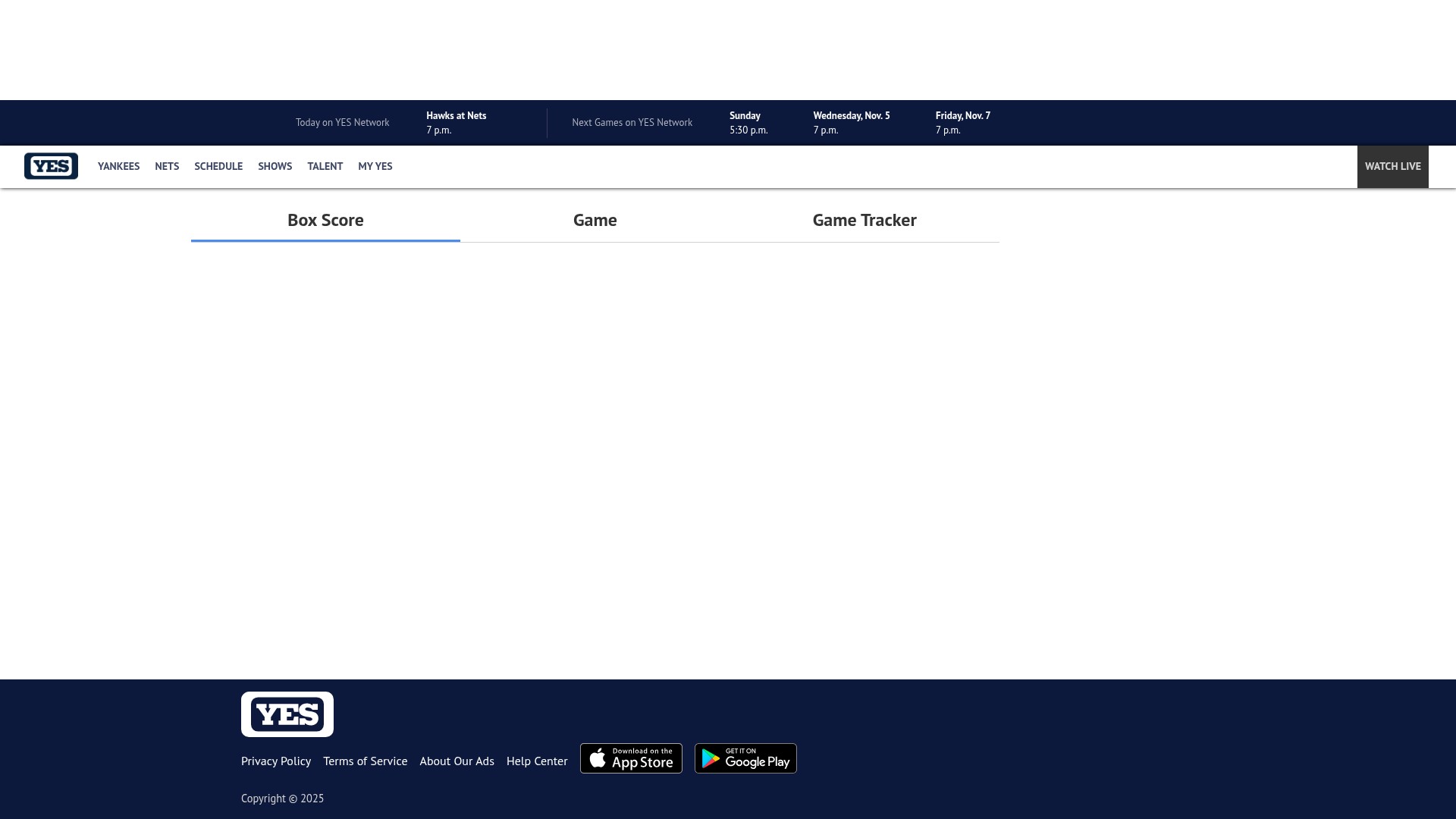 Screenshot of yesnetwork.com