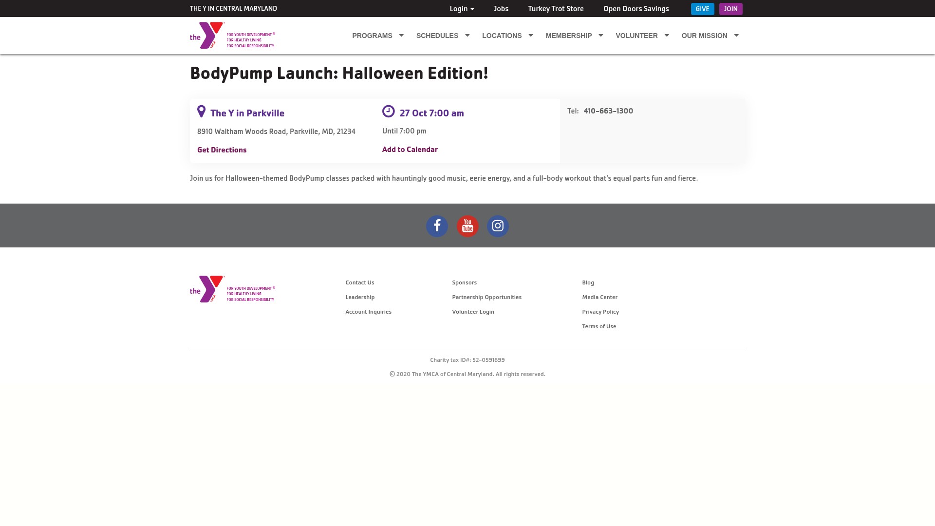 Screenshot of ymaryland.org
