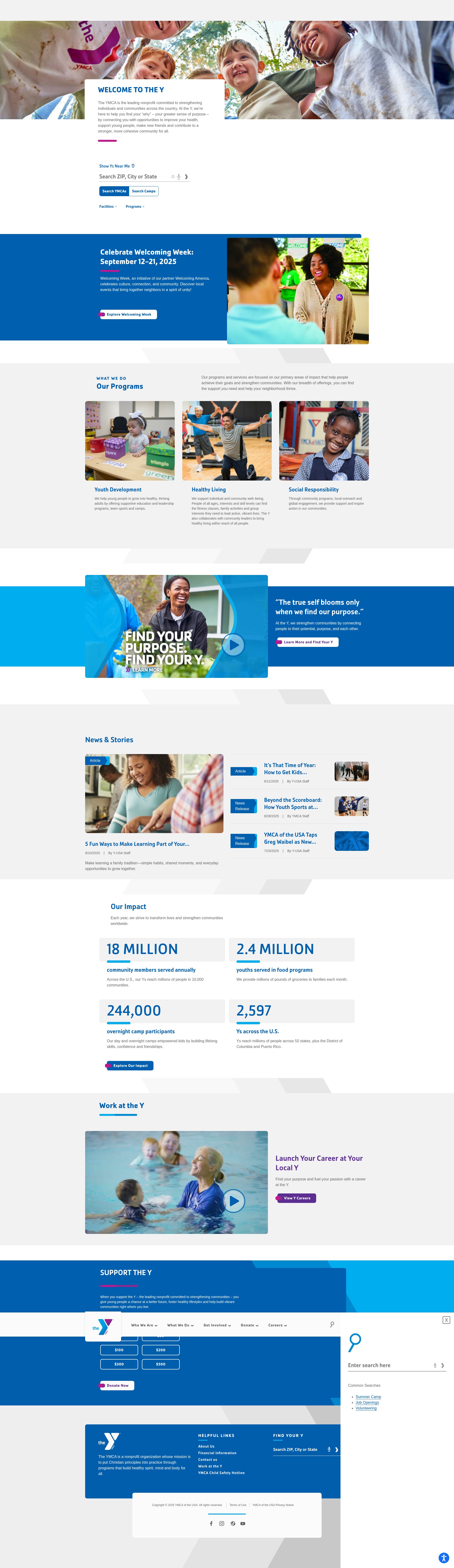 Screenshot of ymca.org