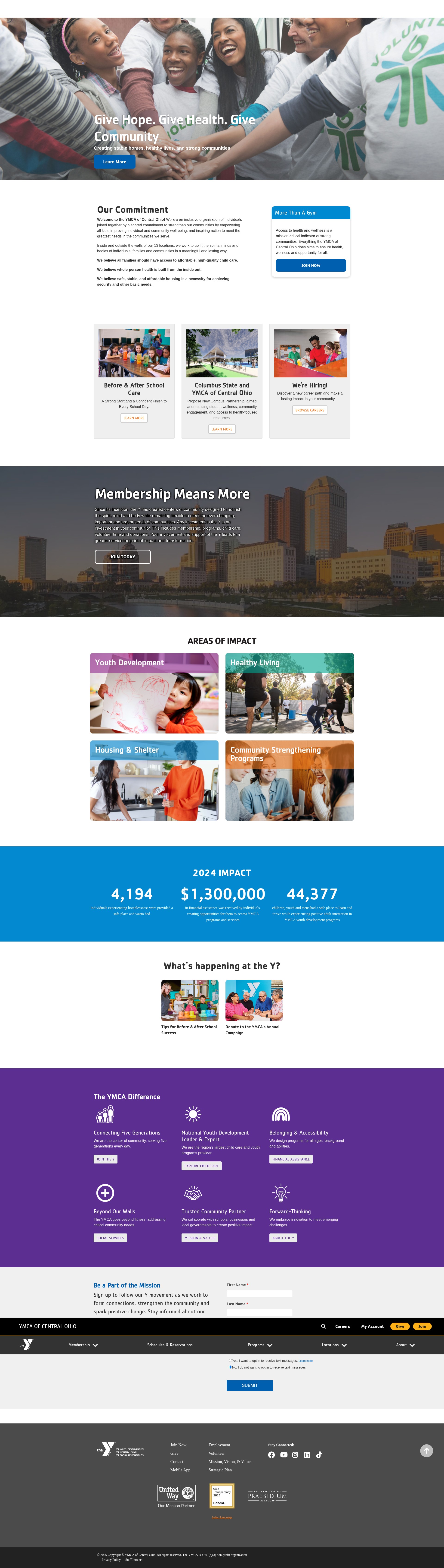 Screenshot of ymcacolumbus.org