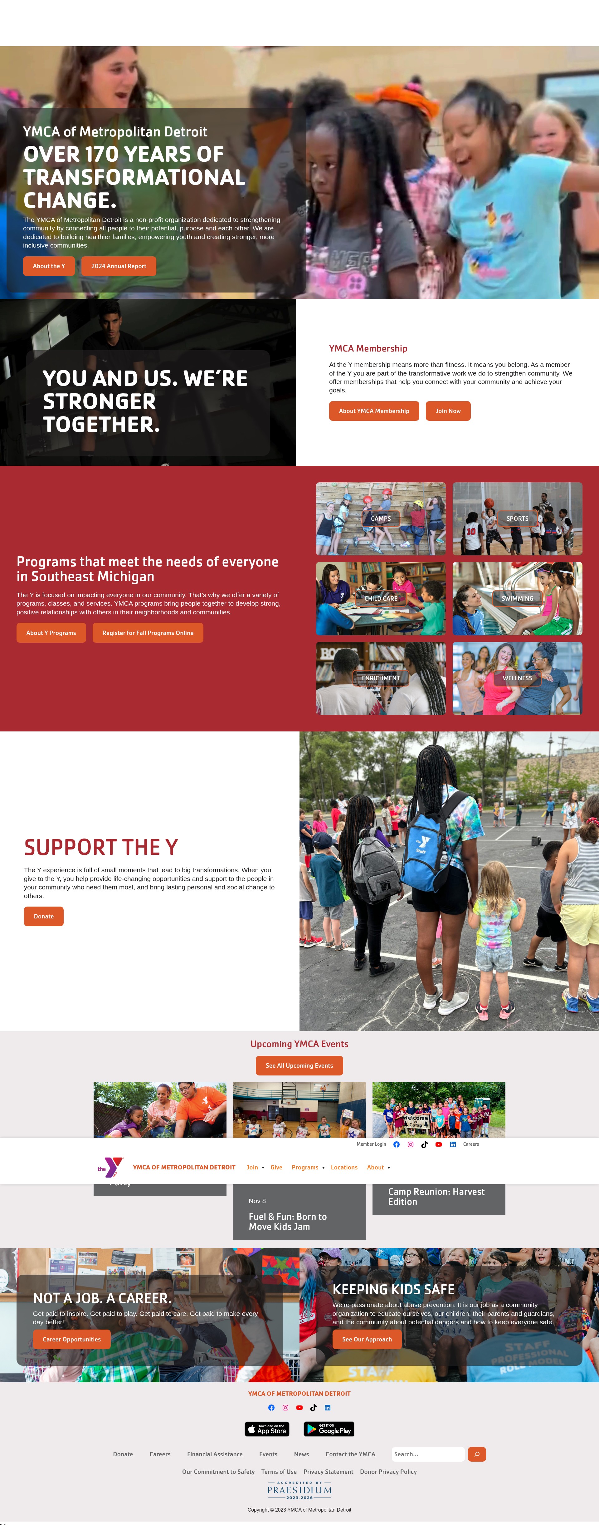 Screenshot of ymcadetroit.org