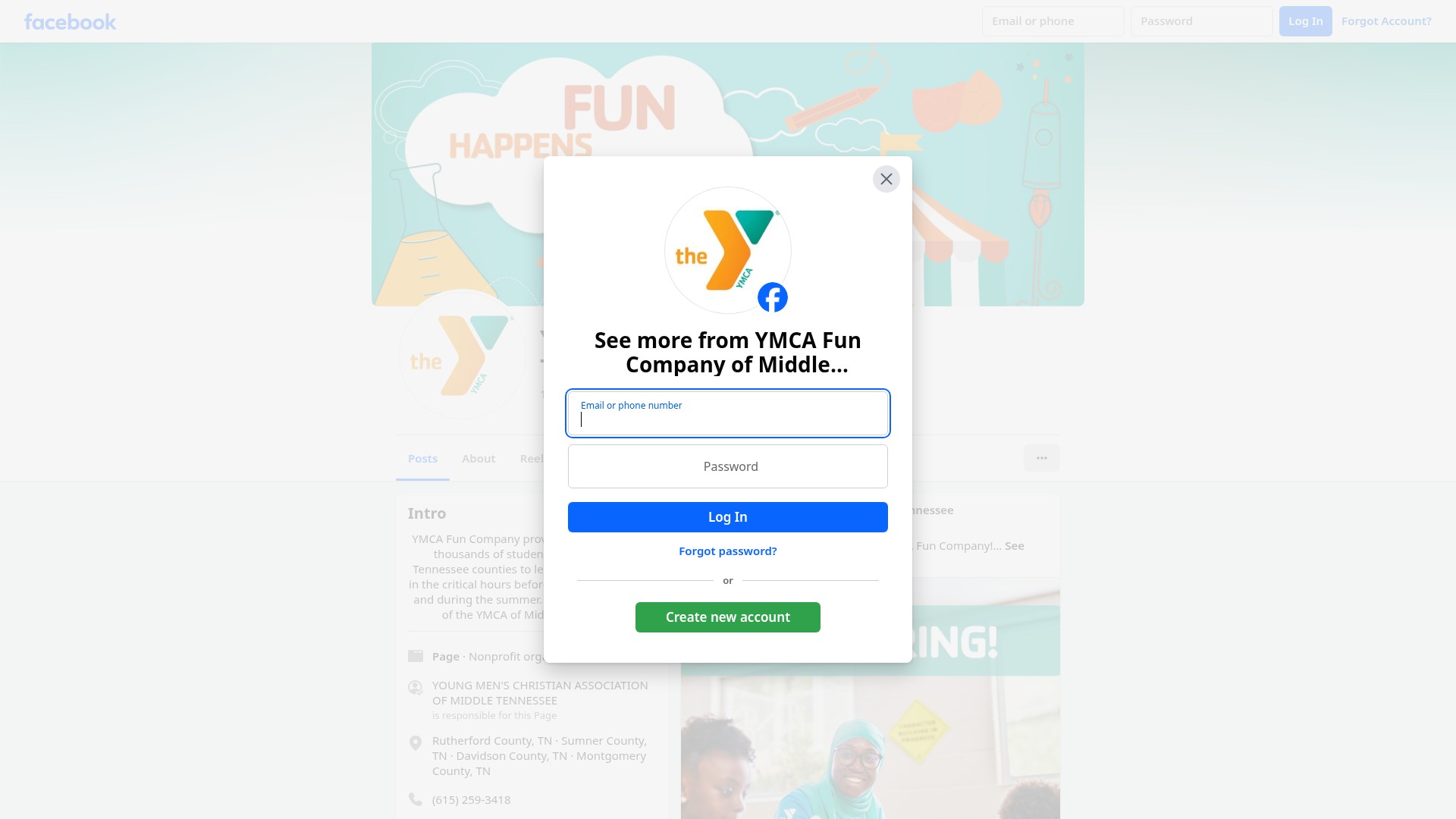 Screenshot of ymcafunco.org