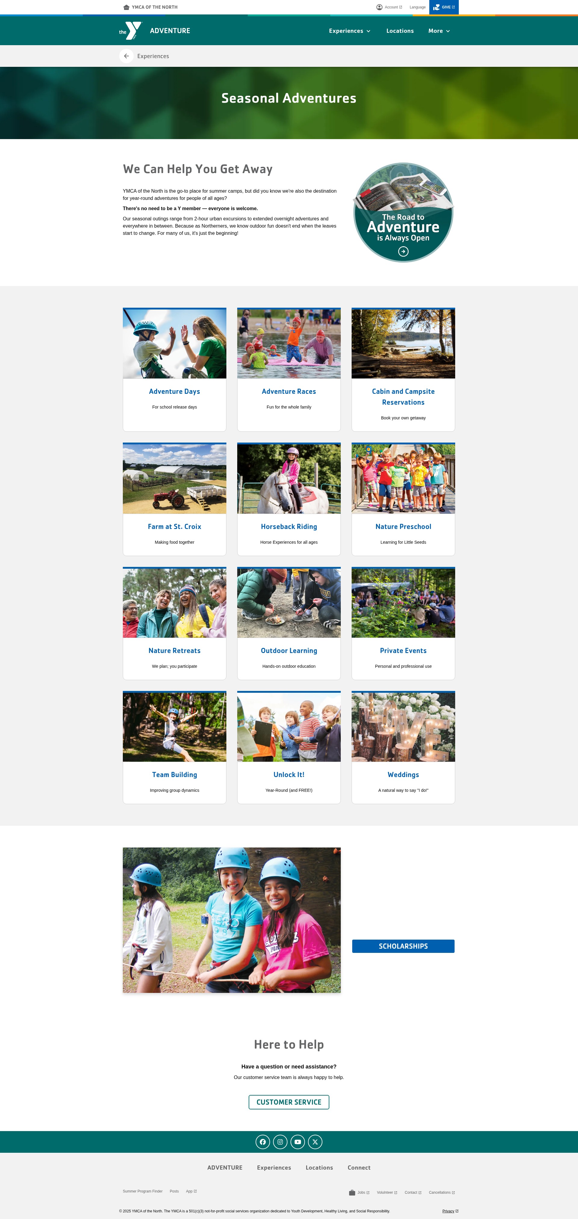 Screenshot of ymcanorth.org