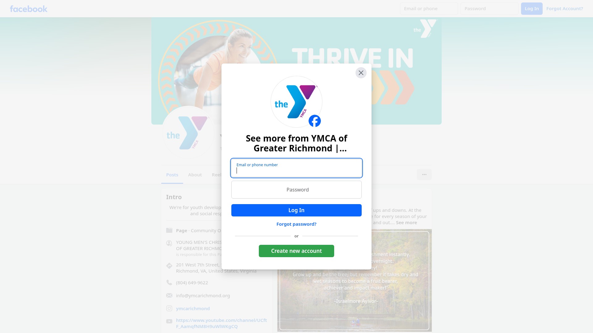 Screenshot of ymcarichmond.org
