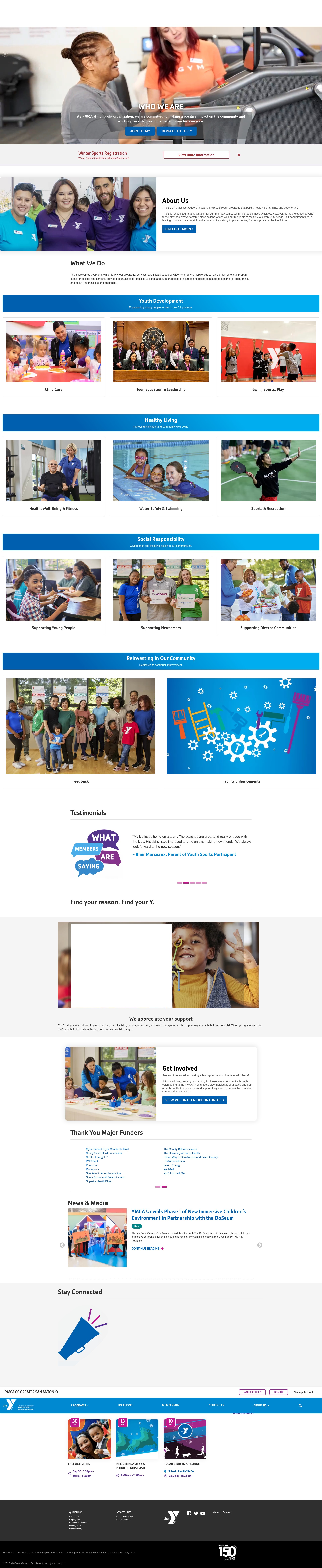 Screenshot of ymcasatx.org