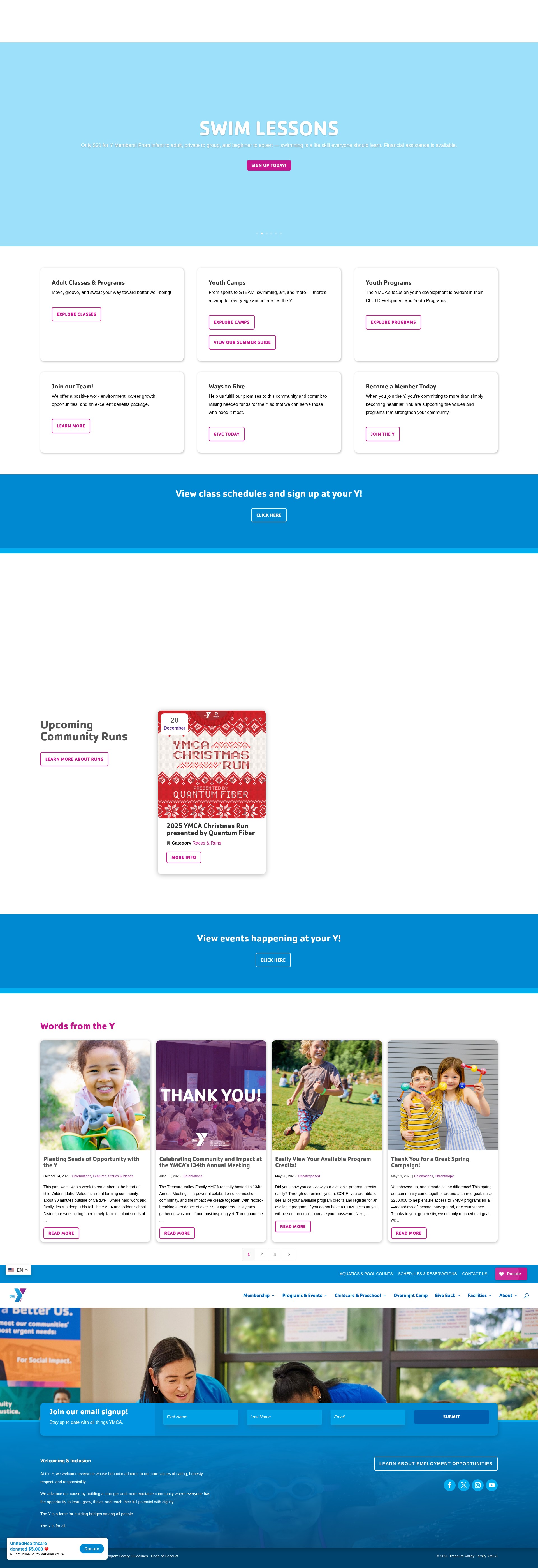 Screenshot of ymcatvidaho.org